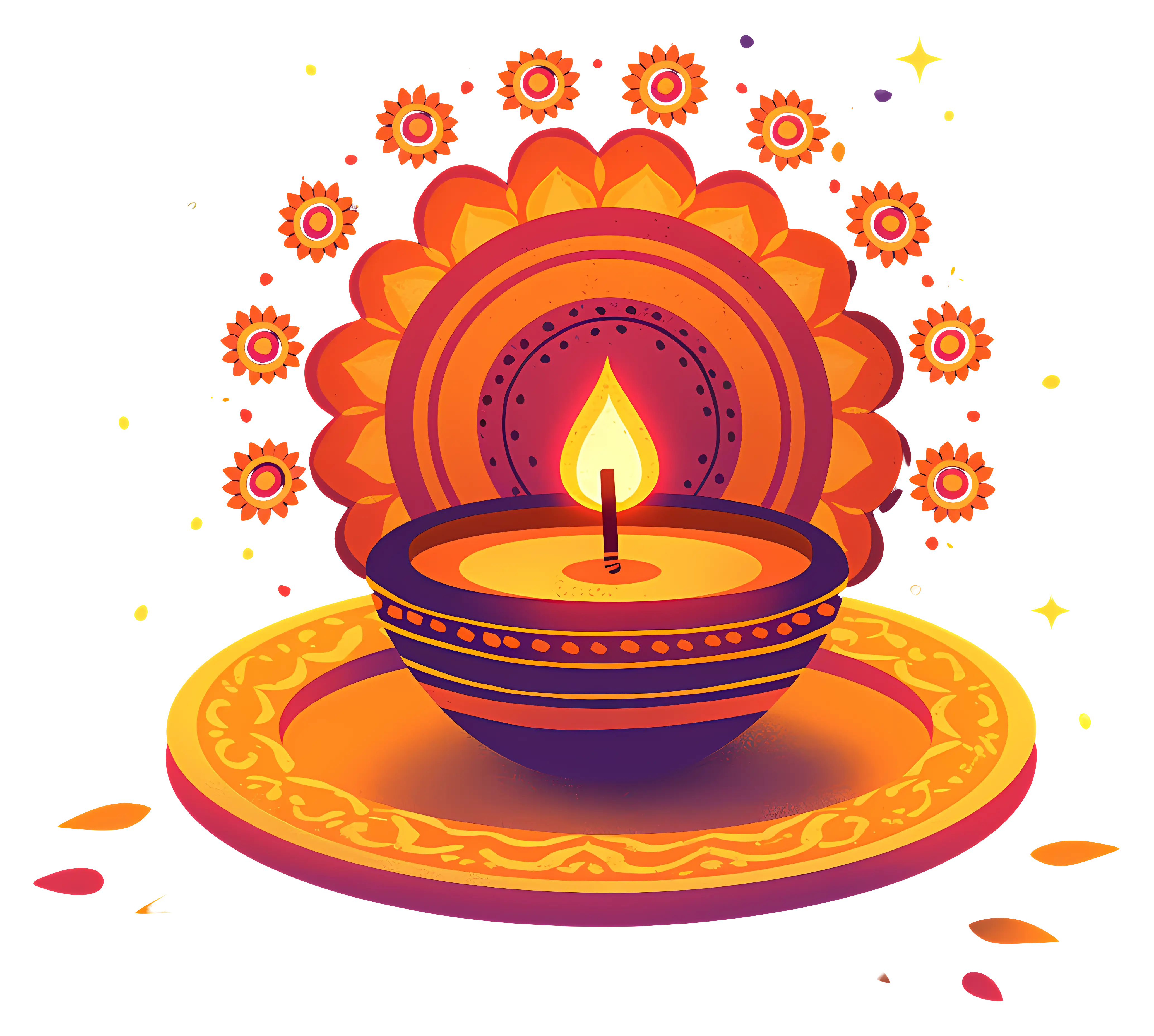 Ornamental Diya for Diwali Celebration