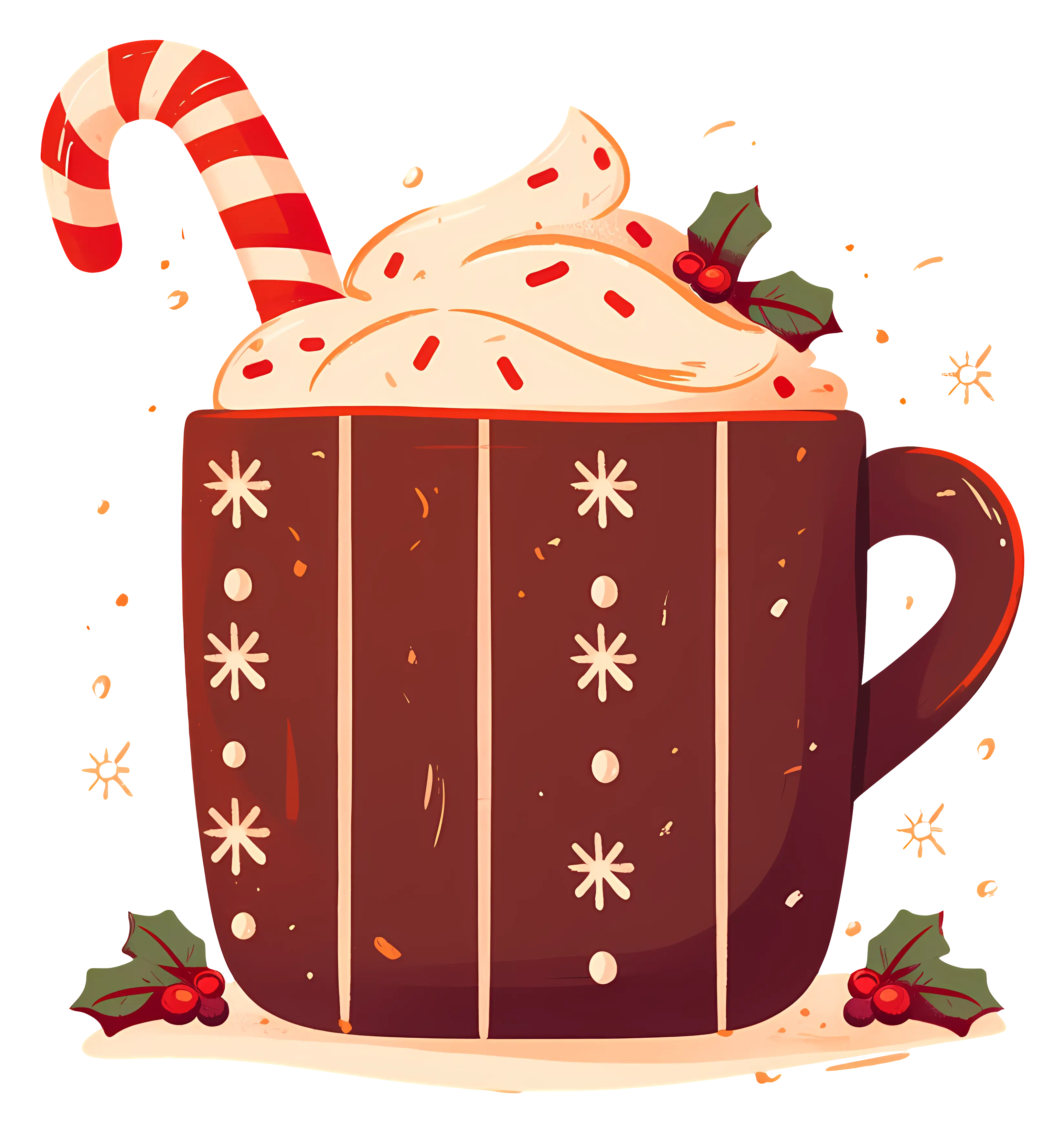 Festive Hot Chocolate with Candy Cane