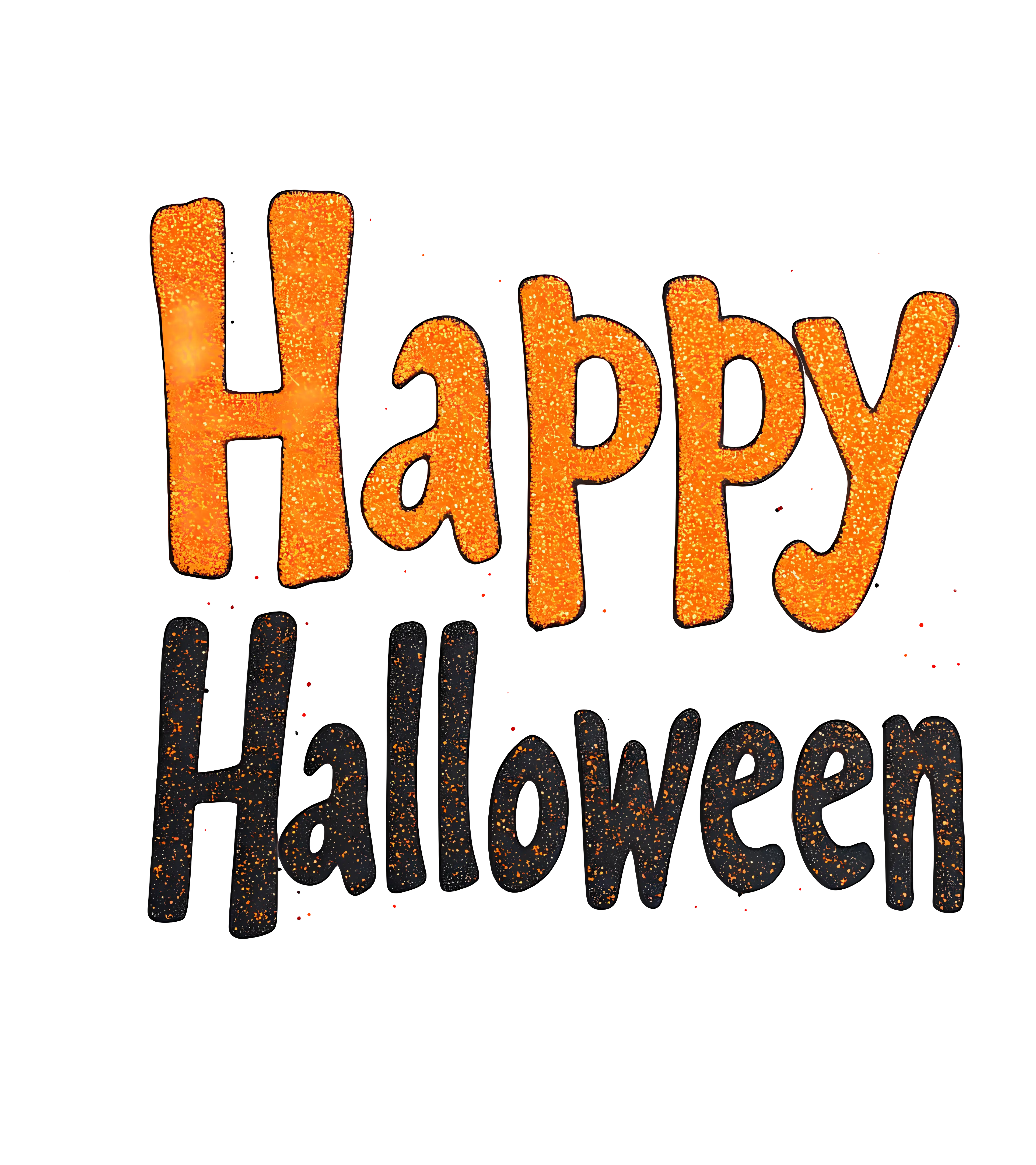 Happy Halloween Text with Festive Colors