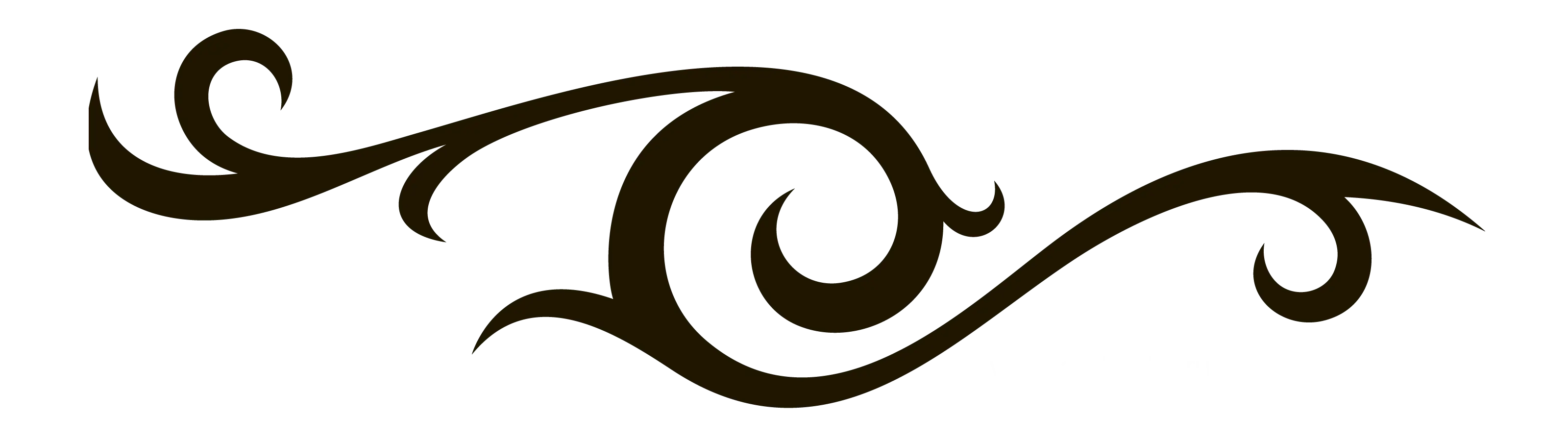 Elegant Black Ornamental Swirl