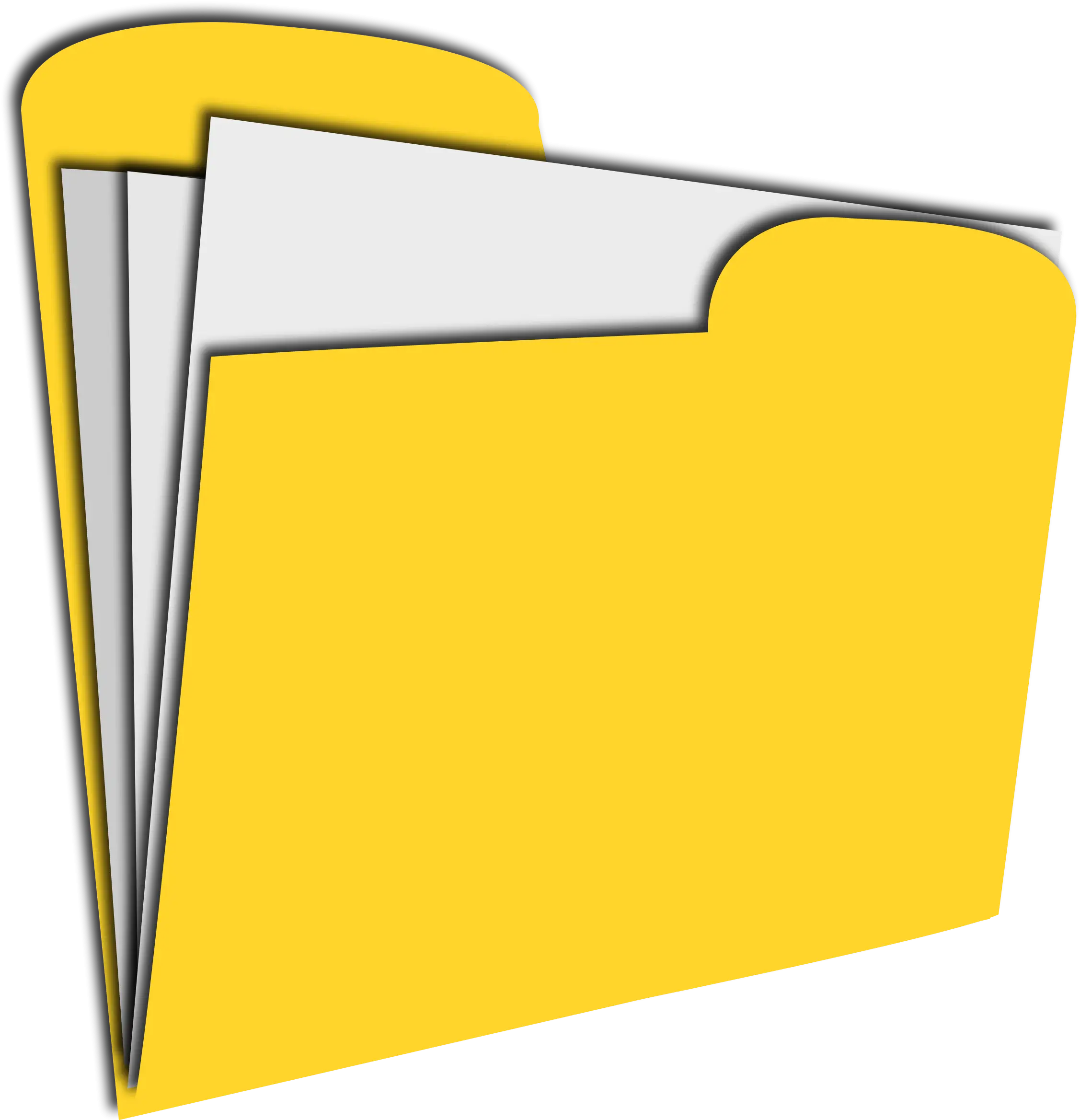 Yellow File Folder for Document Organization