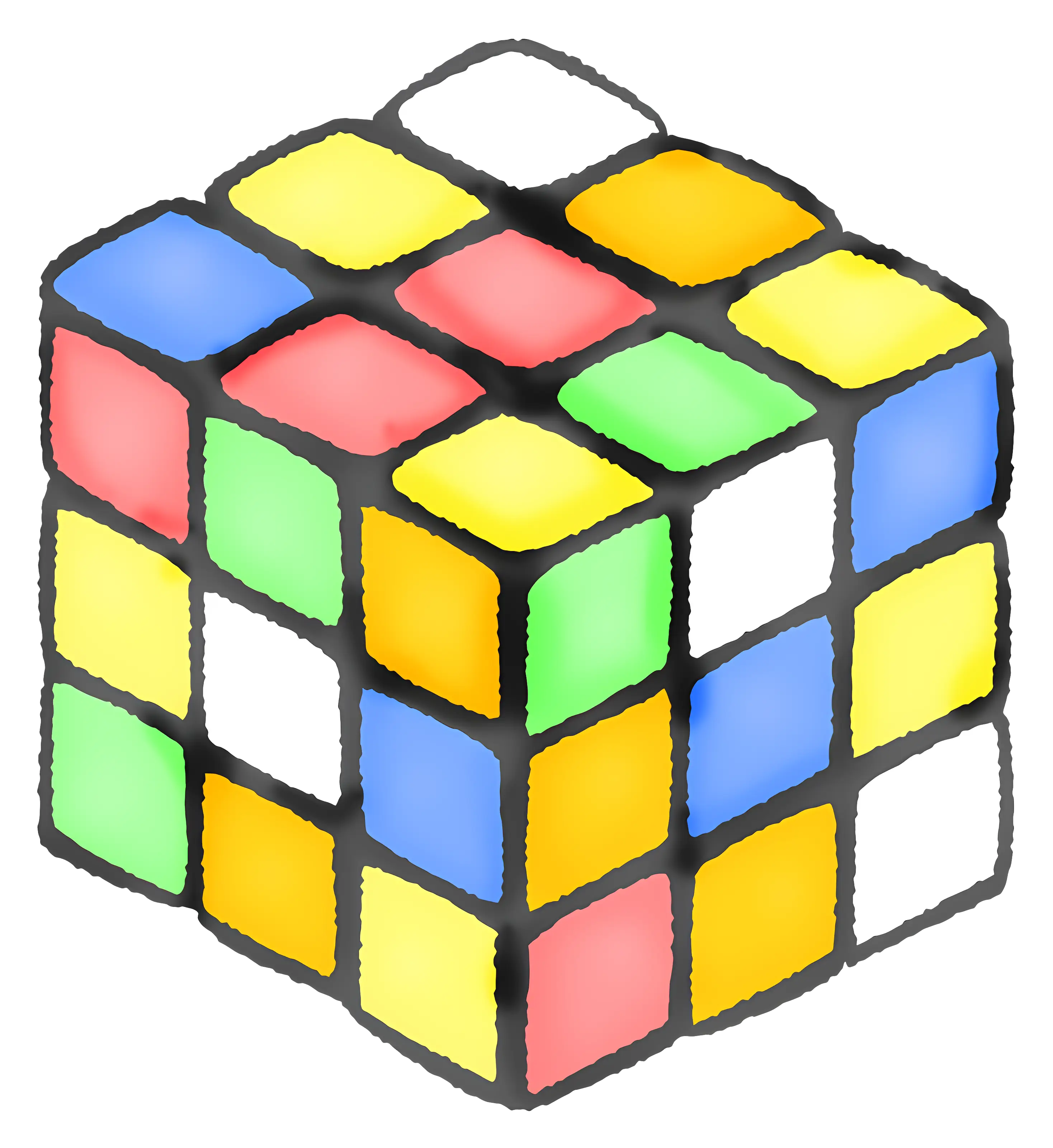 Colorful Rubik&#039;s Cube Puzzle