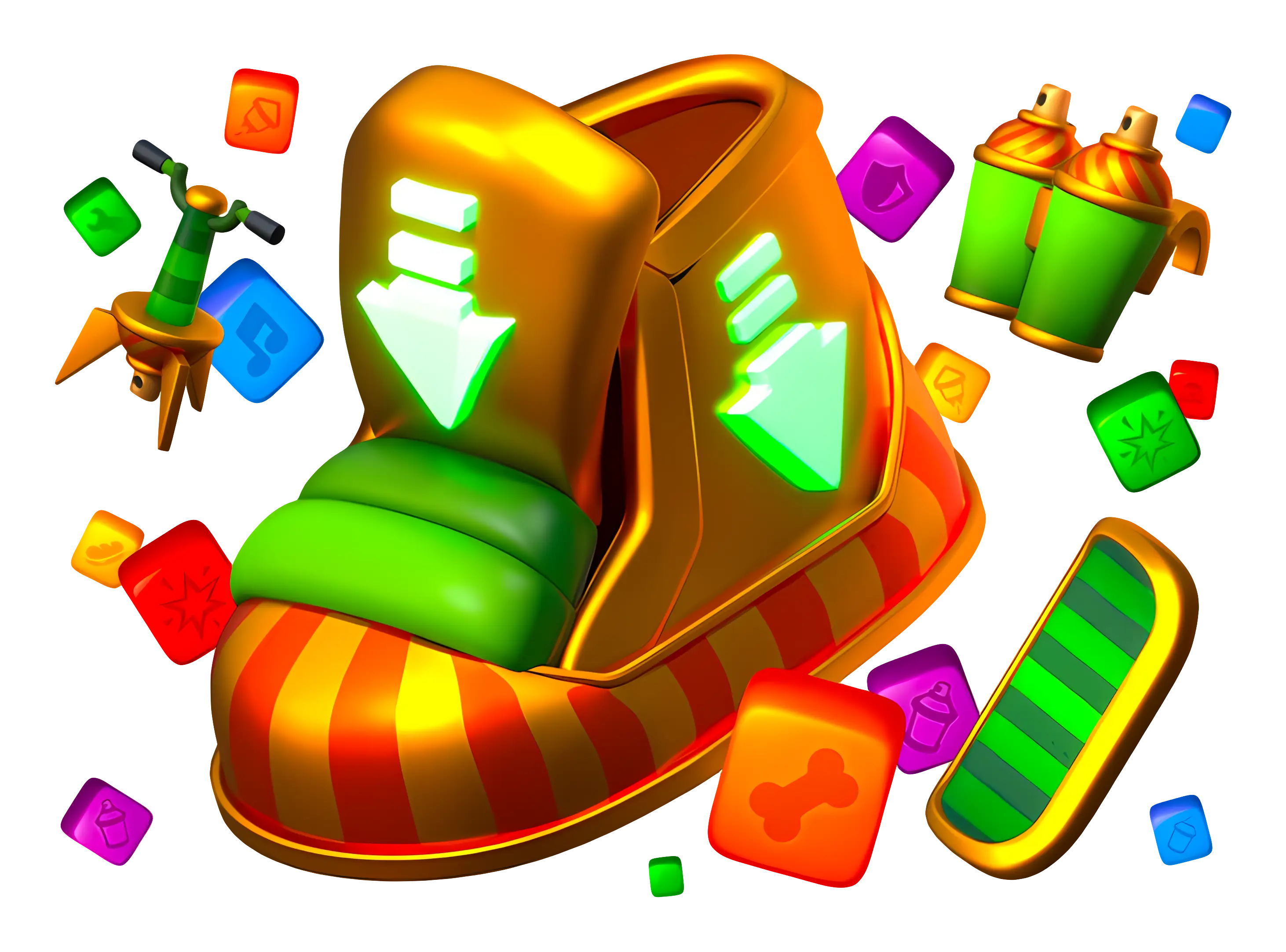 Colorful Shoe with Game Elements