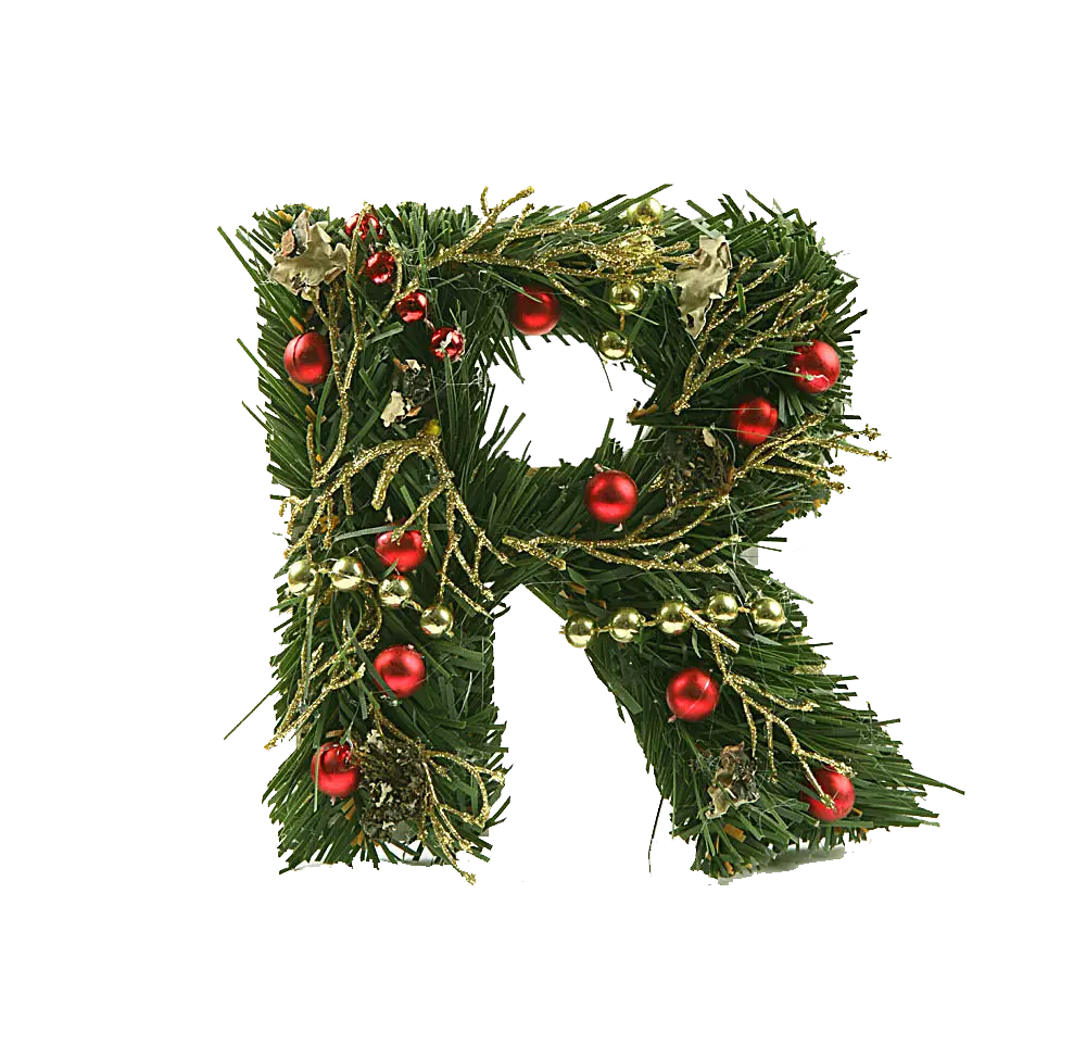 Christmas Decorated Letter R