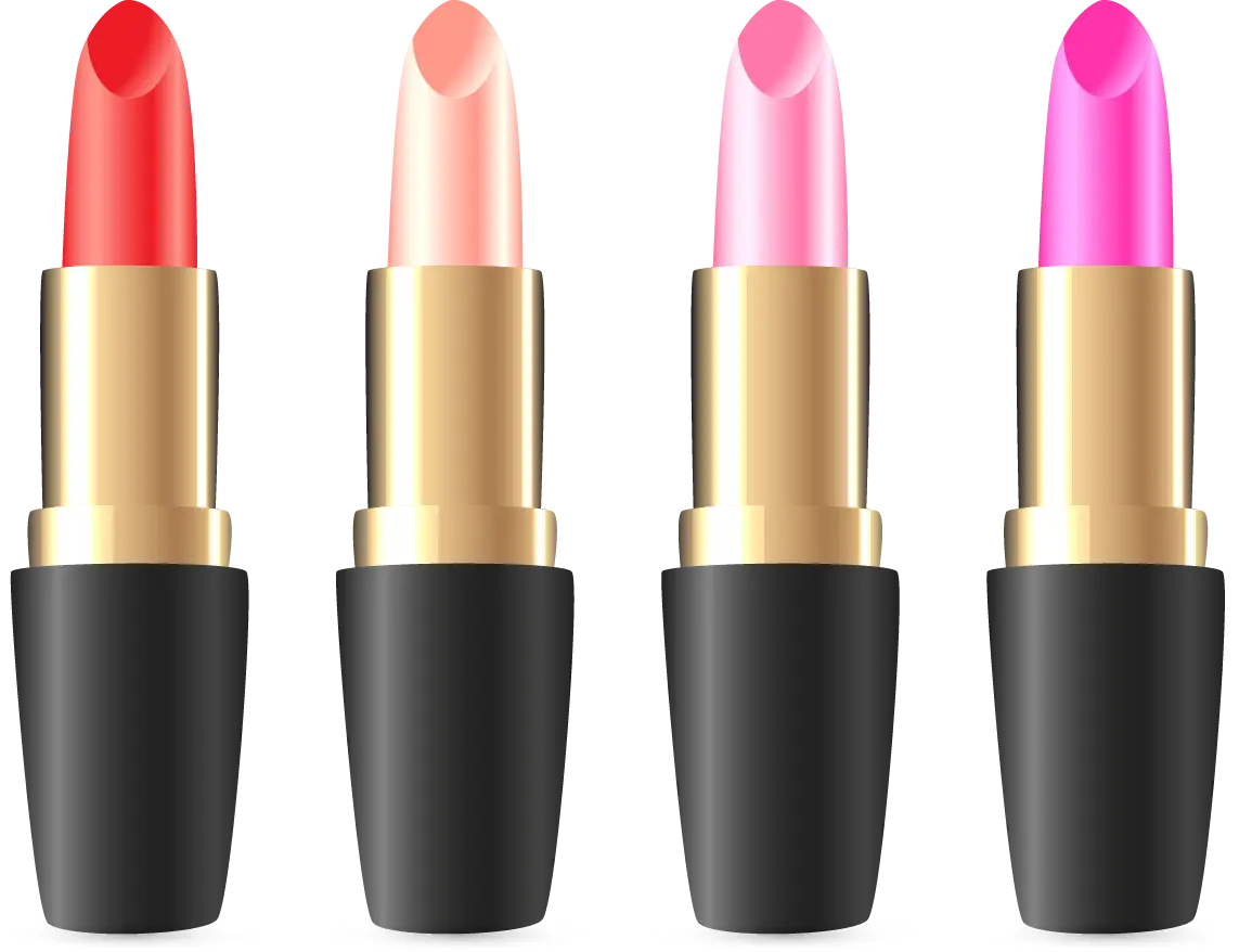 Set of Vibrant Lipsticks in Different Shades