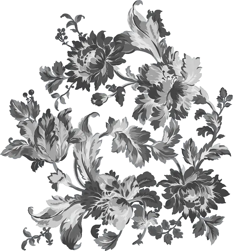 Black and White Floral Pattern