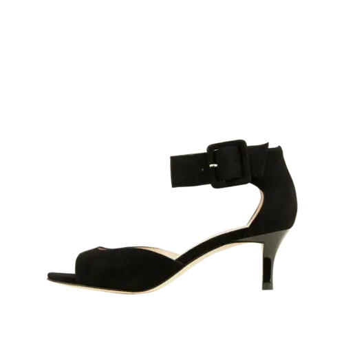 Elegant Black Kitten Heel Shoe