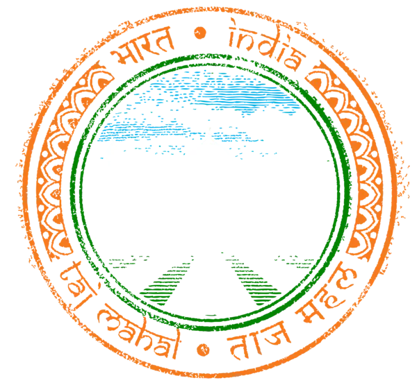 Intricate Taj Mahal Stamp Design from India