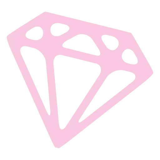 Pink Diamond Illustration in Minimalist Style