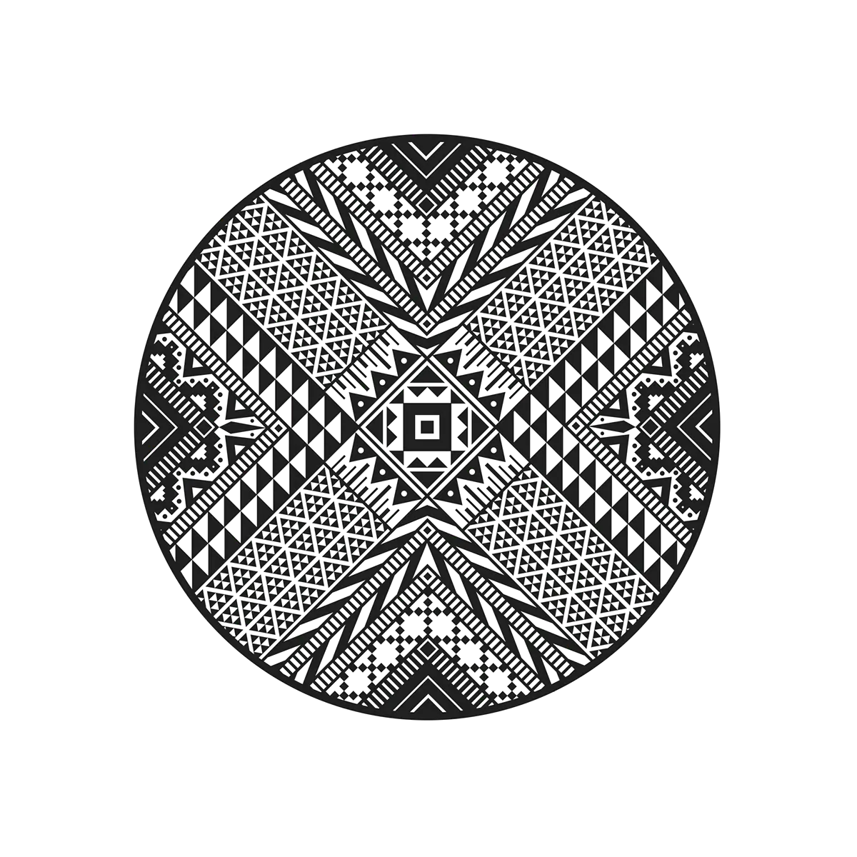 Black and White Geometric Pattern