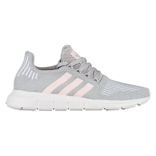 Gray Sneaker with Pink Stripes
