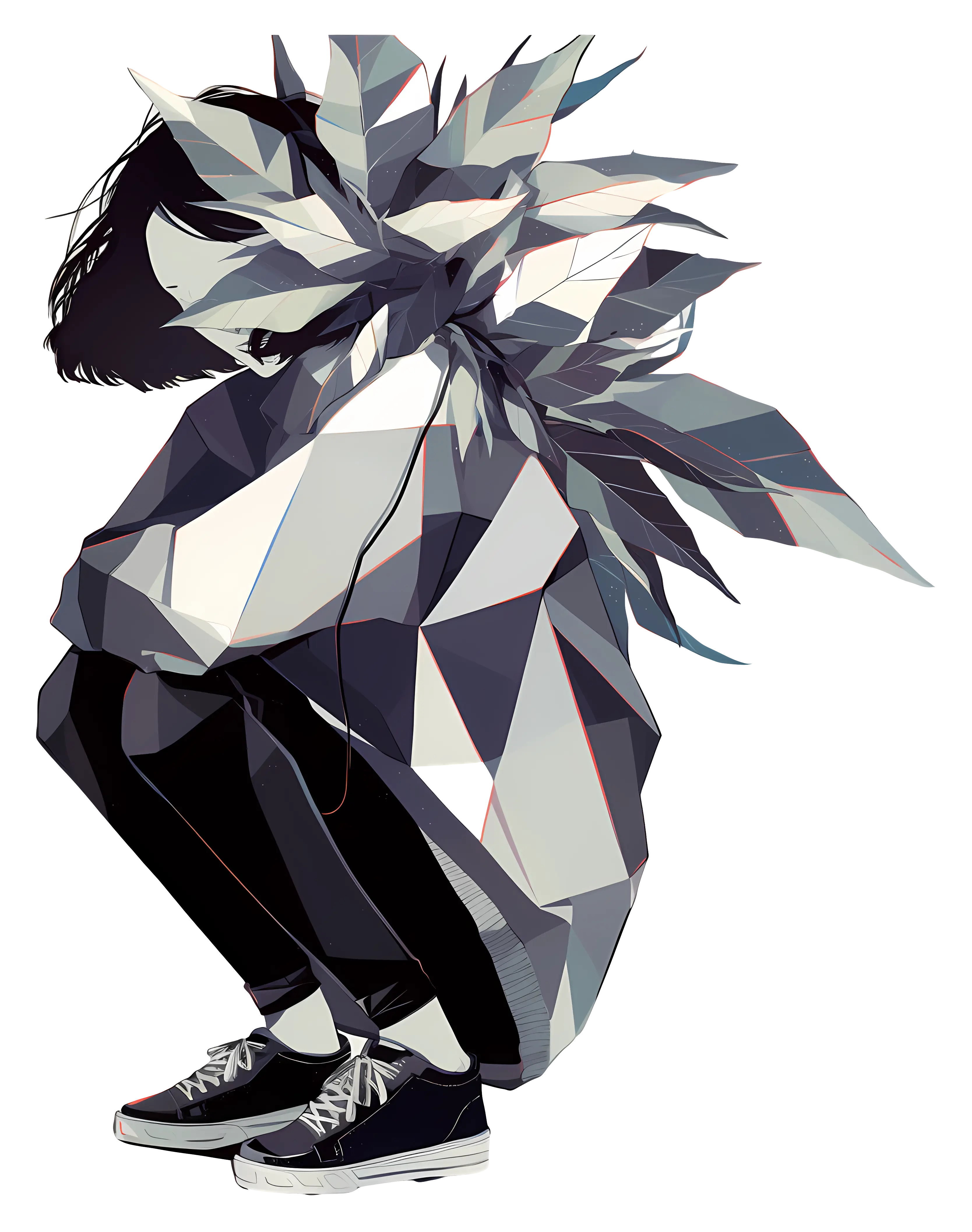 Person in Geometric Cloak