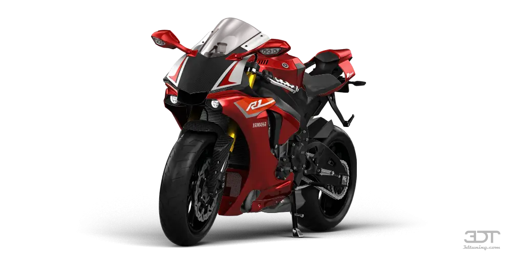 Red Sport Motorcycle with Racing Design