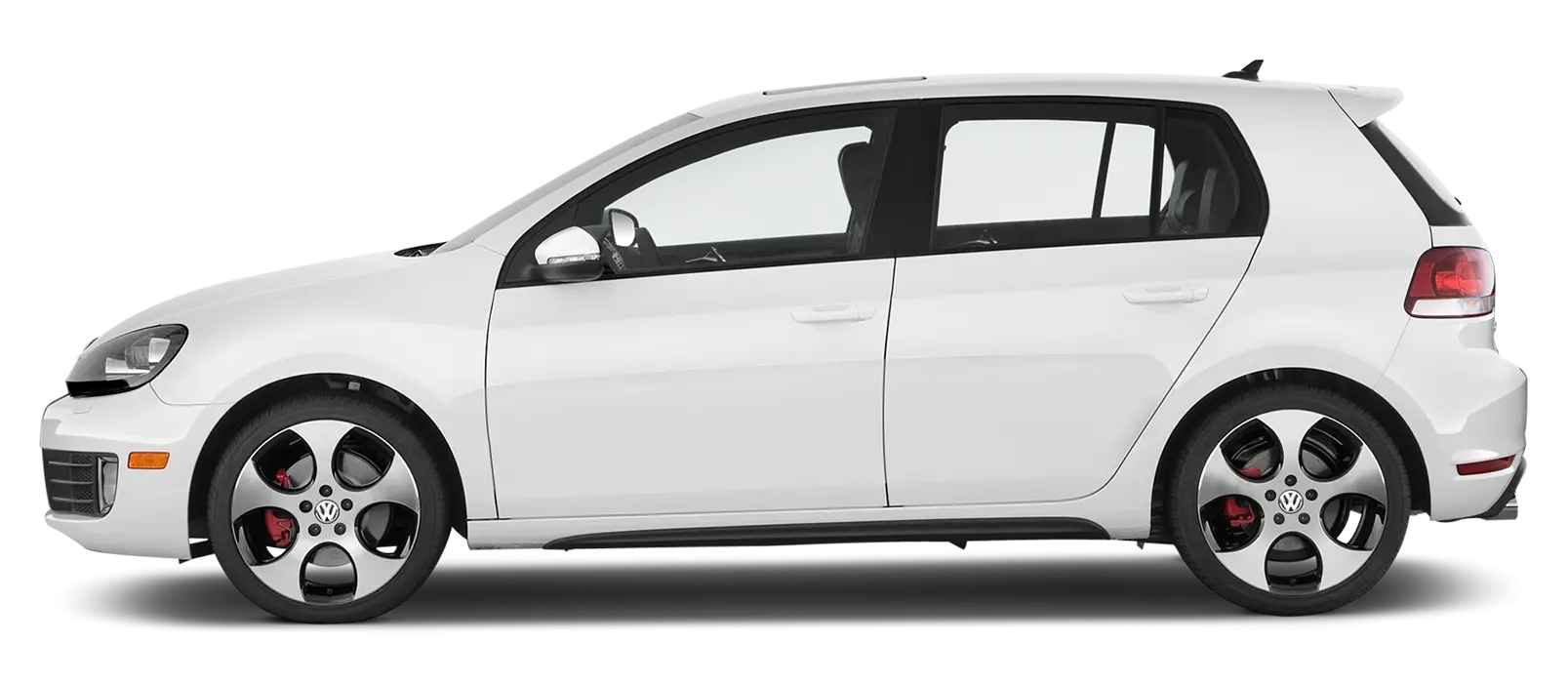 White Hatchback Car in Modern Design