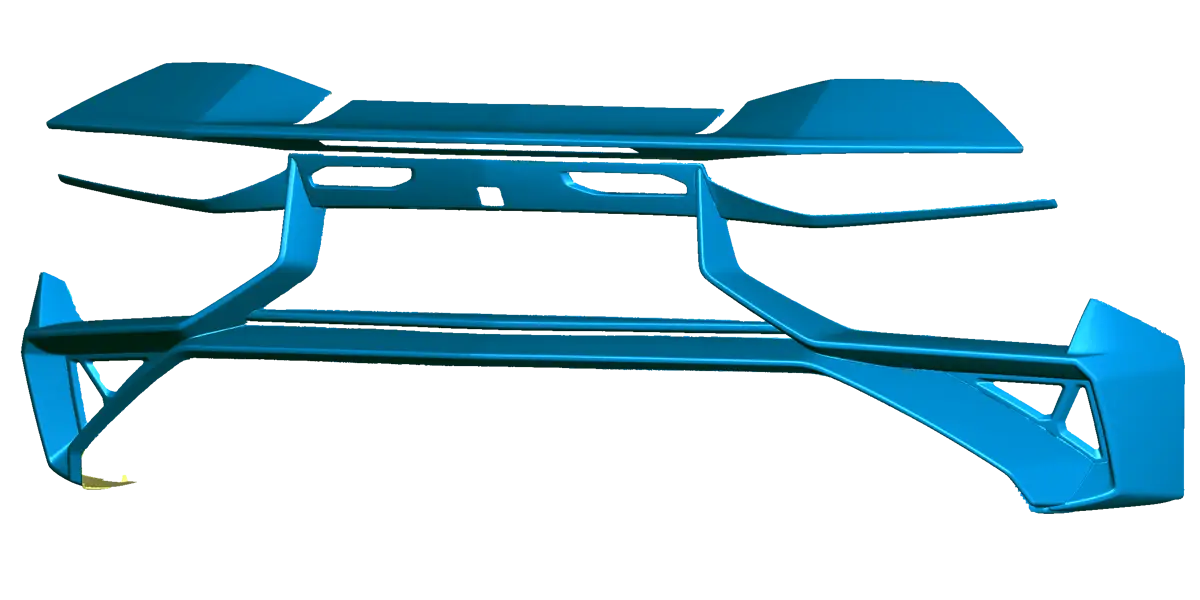 Blue Car Spoiler