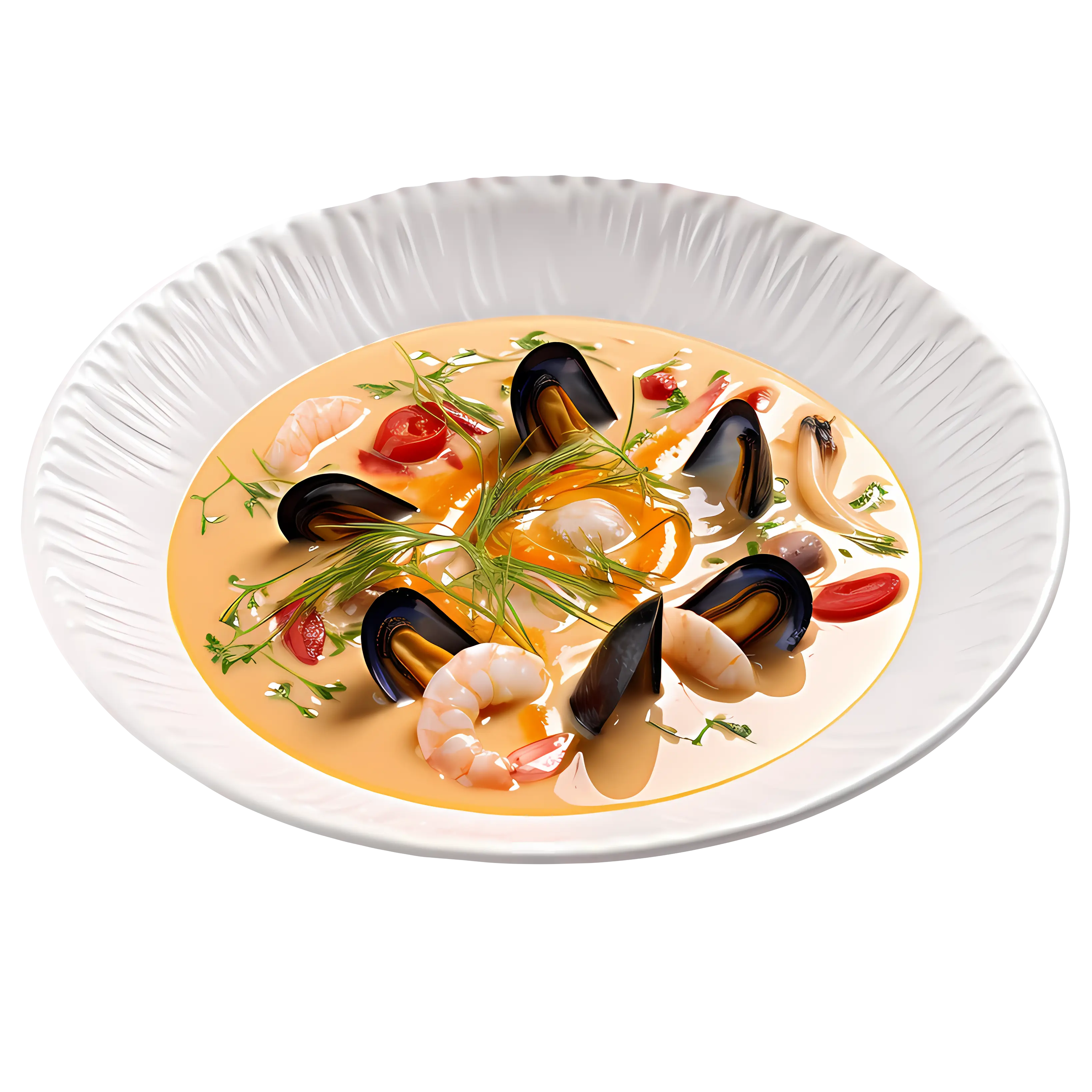 Seafood Soup with Shrimp and Mussels