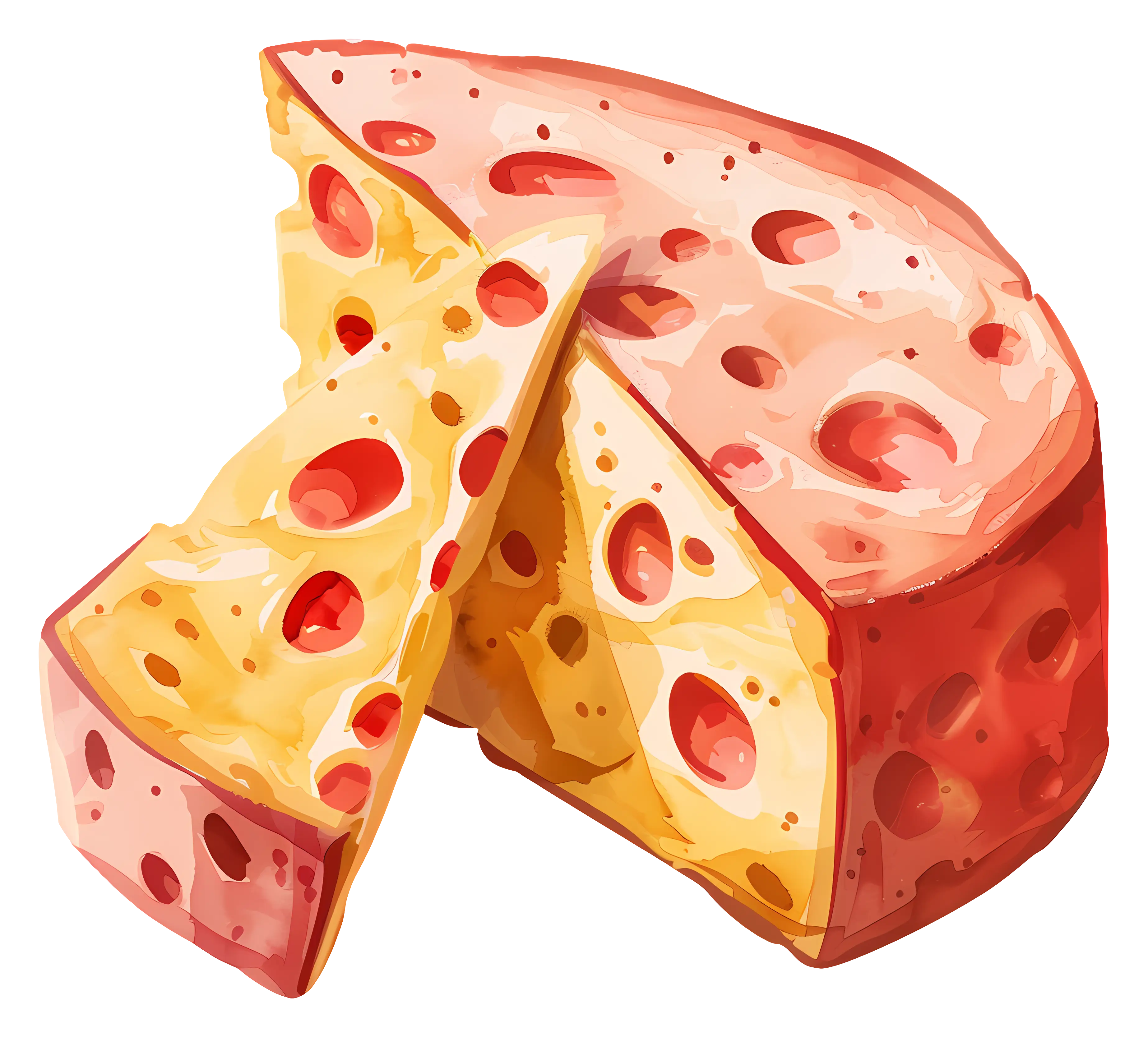 cheese cheese slices reddish brown cheese red spots dairy product