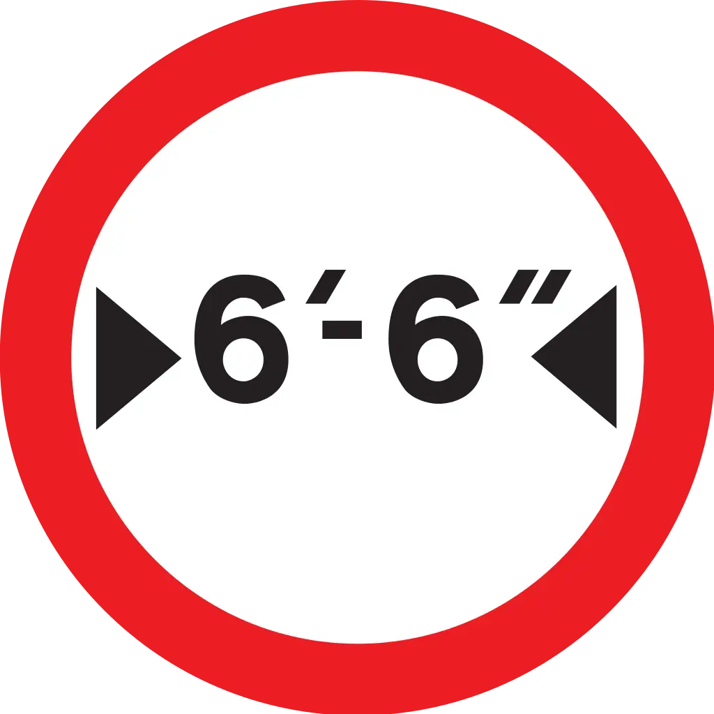 Height Restriction Road Sign