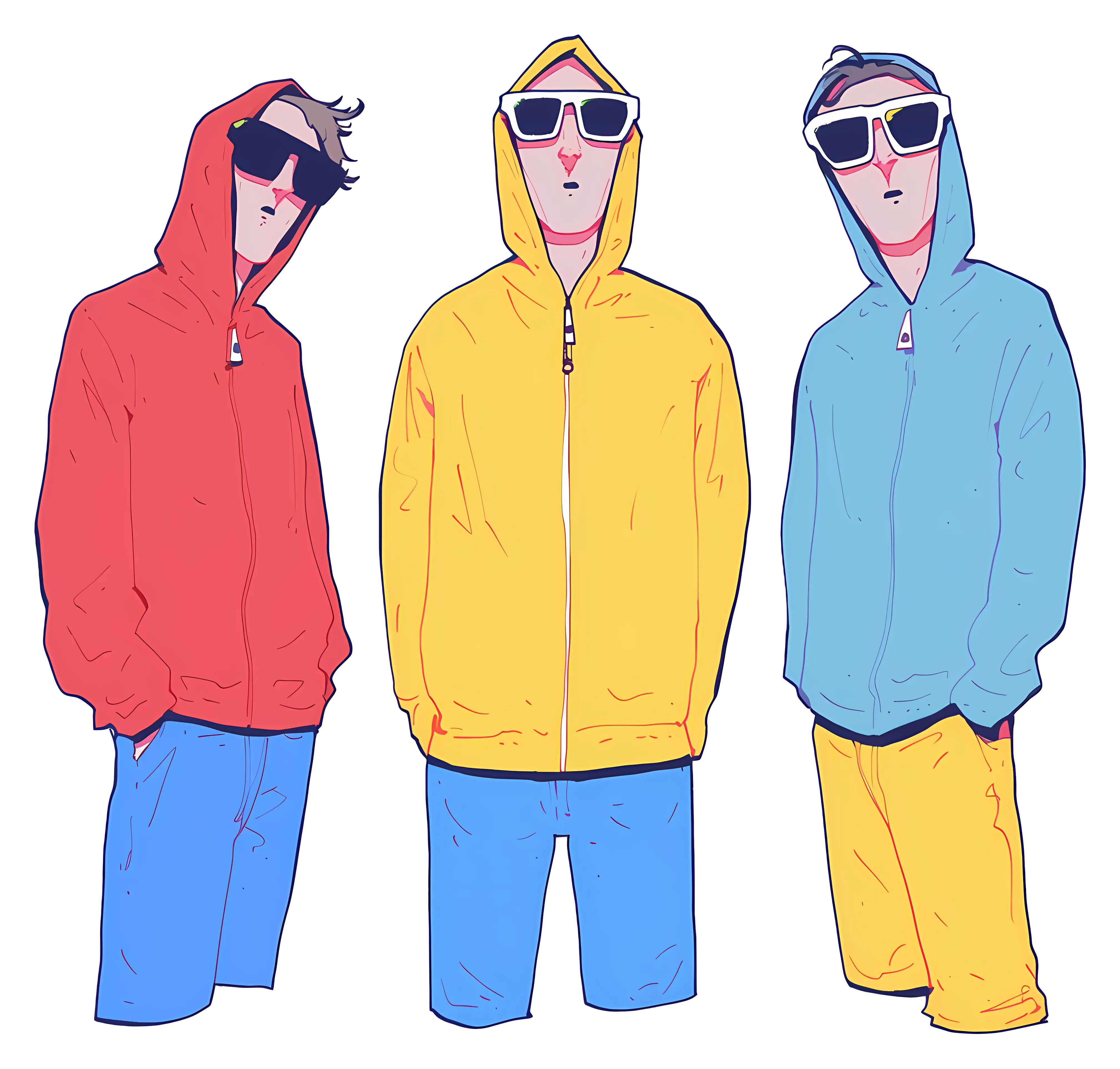 Colorful Hoodies in Casual Style