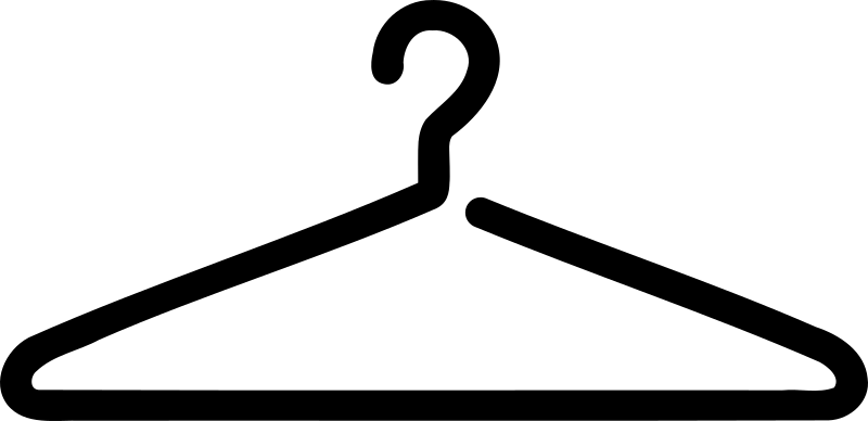 Black Hanger Icon for Clothes Organization