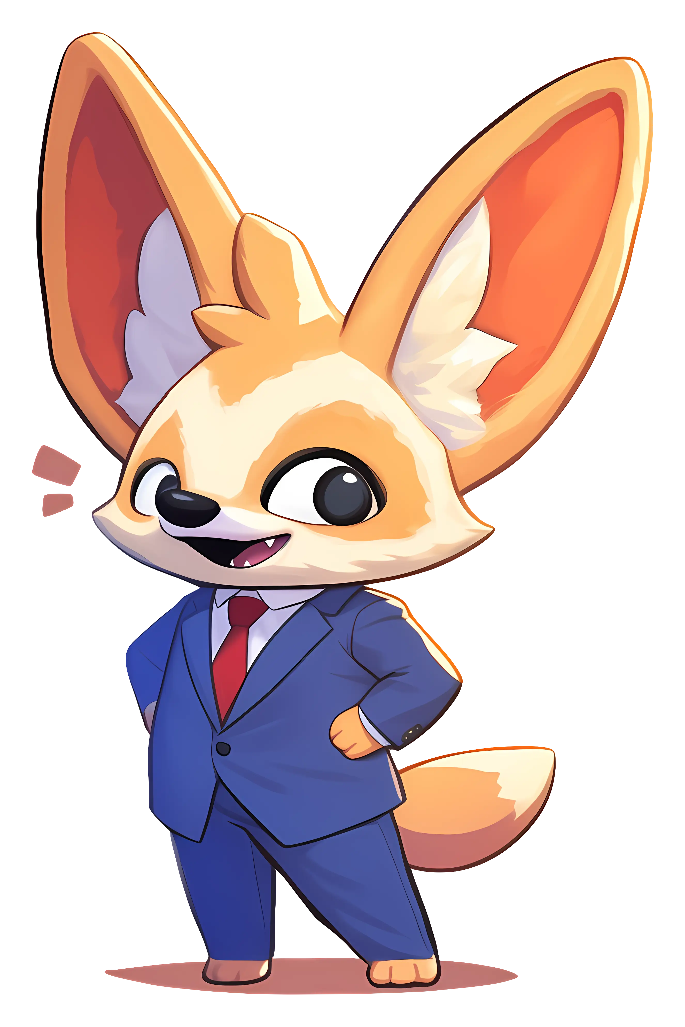 Fox in Blue Suit