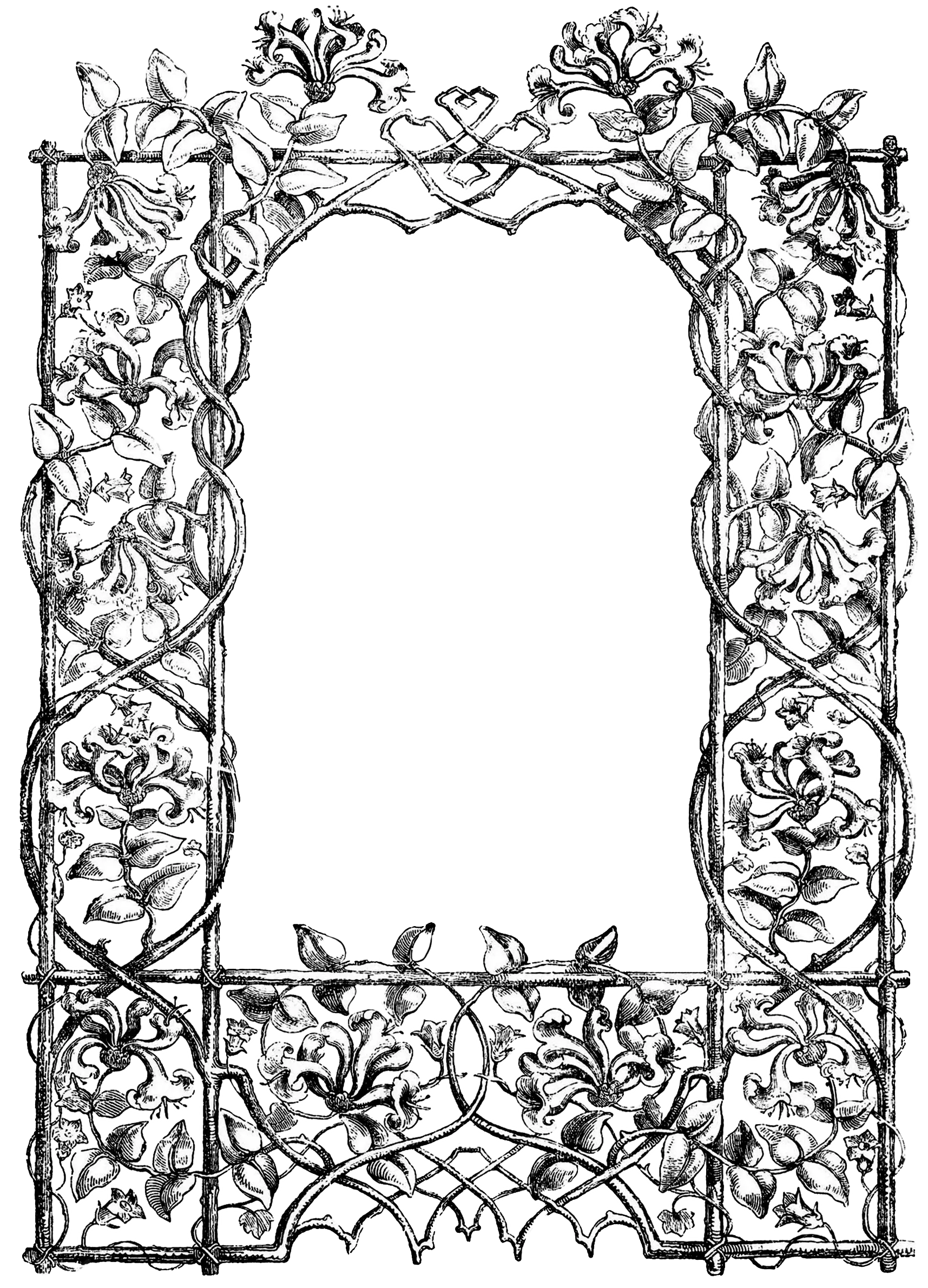 Vintage Floral Frame Design