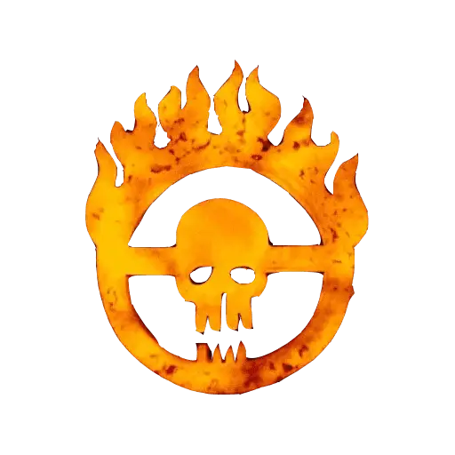 Flaming Skull Symbol