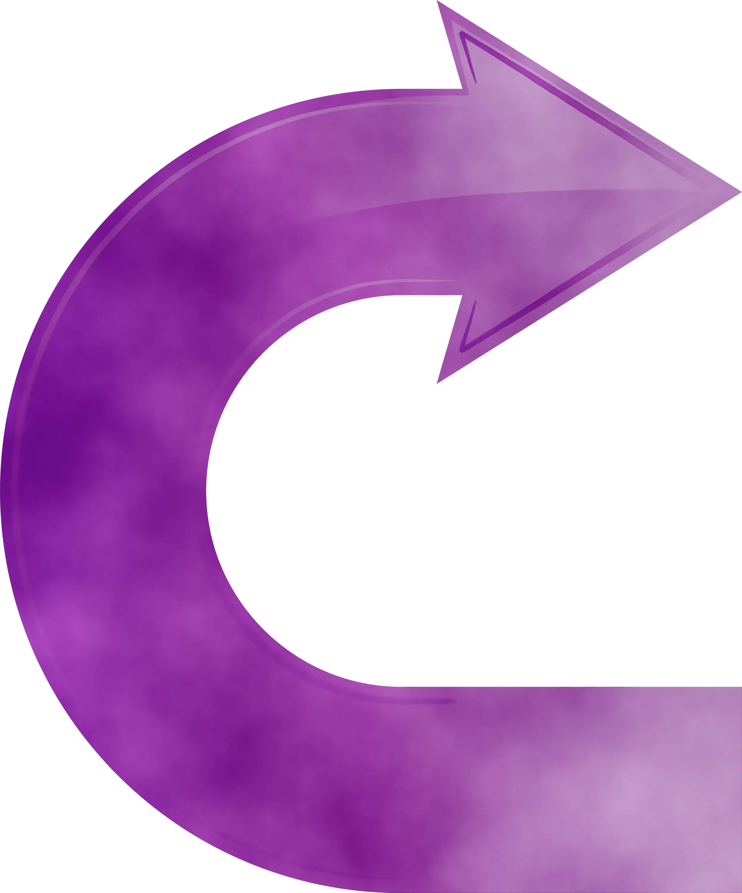 Curved Purple Rightward Arrow