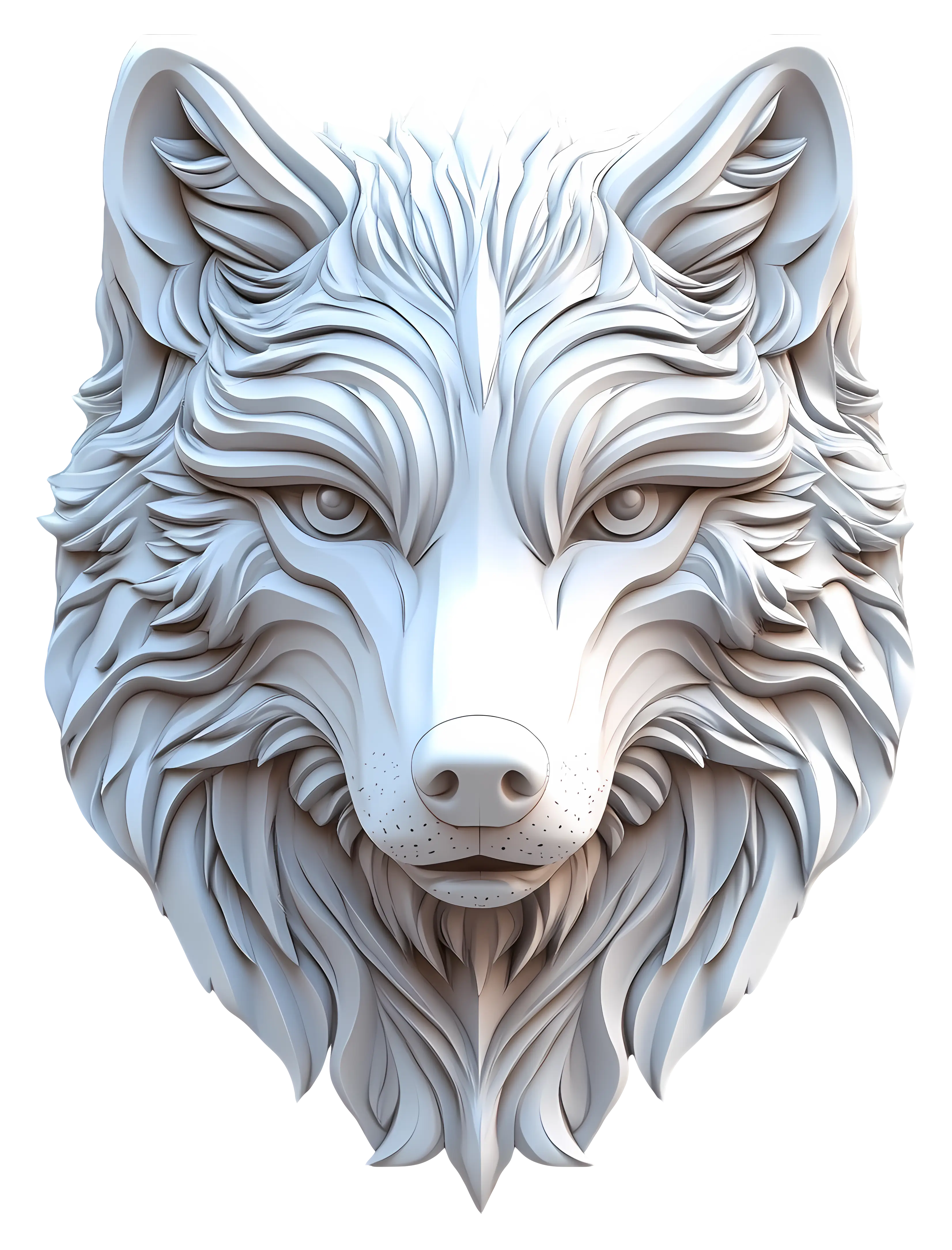 Wolf Sculpture in Artistic Design