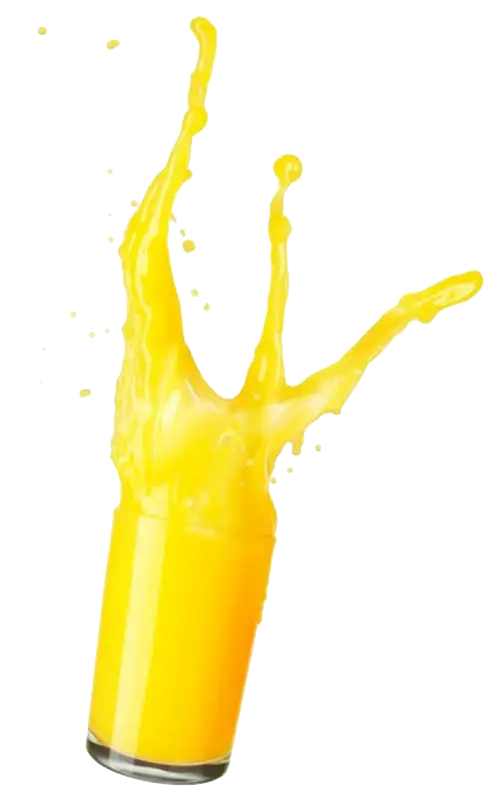 Splashing Orange Juice in a Glass