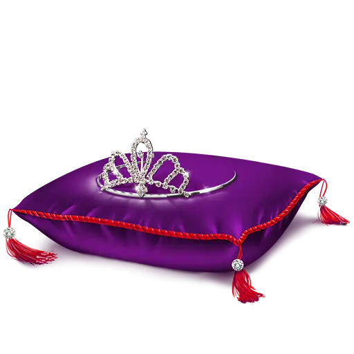 Royal Crown on Purple Pillow