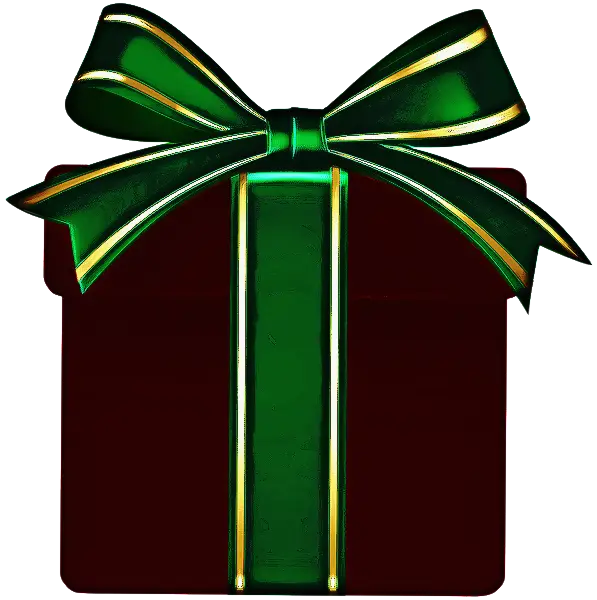Decorative Gift Box with Green Ribbon