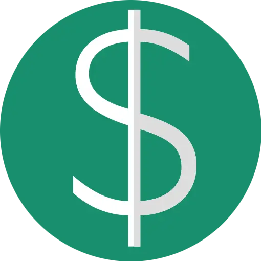 Green Dollar Sign Currency Icon