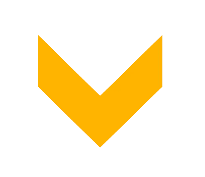 Yellow Chevron Shape Symbol