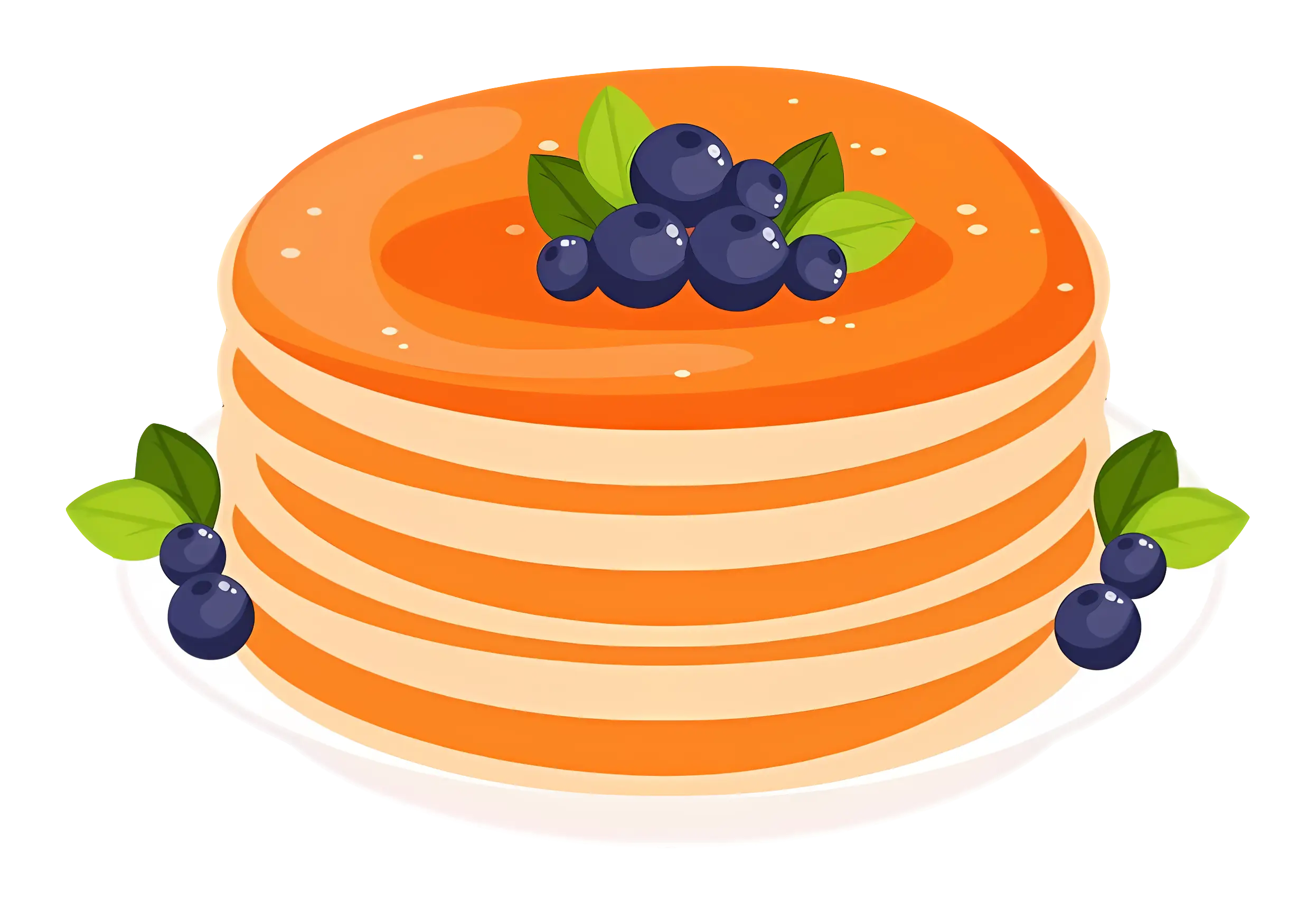 Stack of Pancakes with Berries