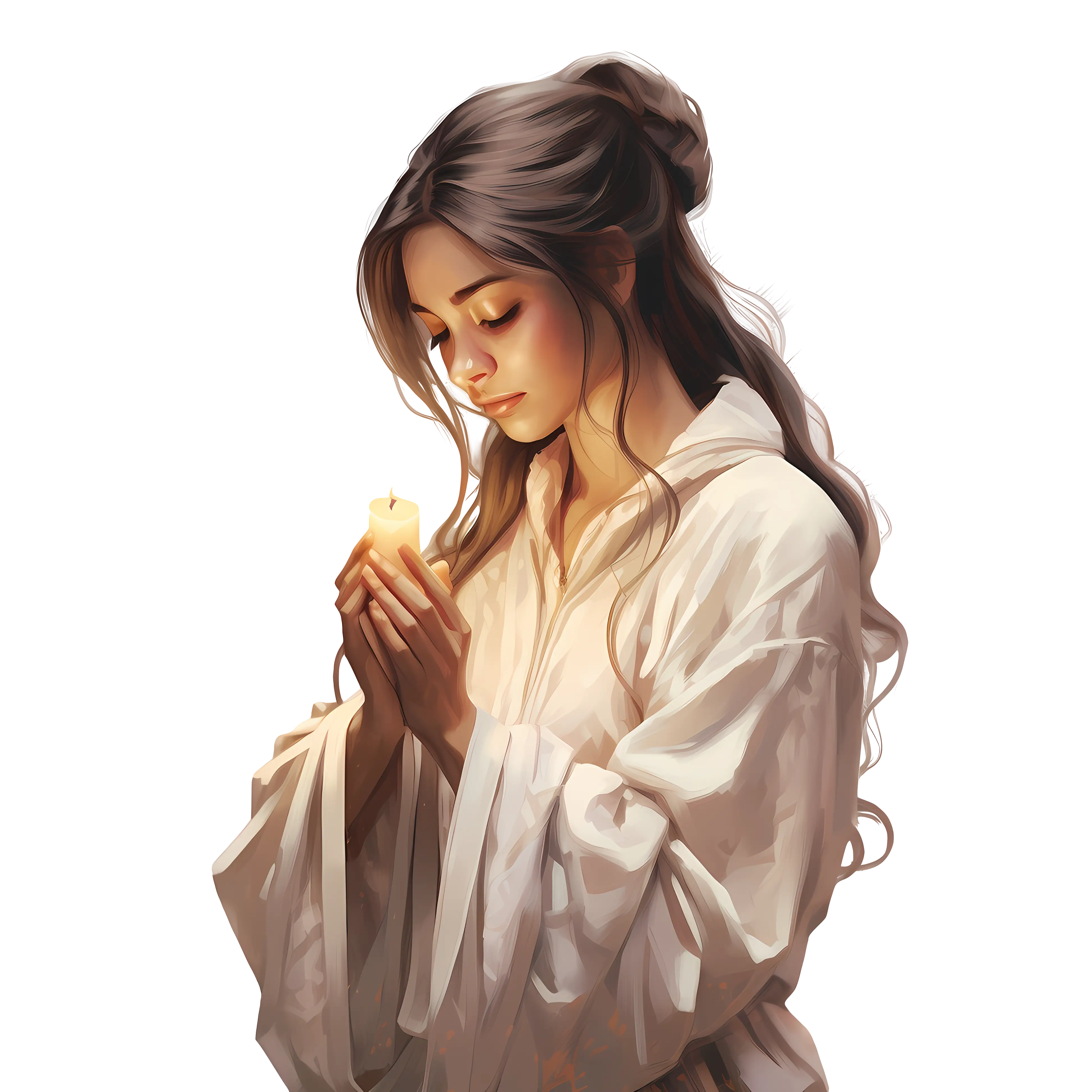 Girl Holding a Candle