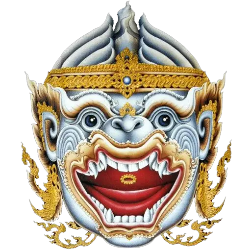 Ornate Cultural Mask with Gold Details