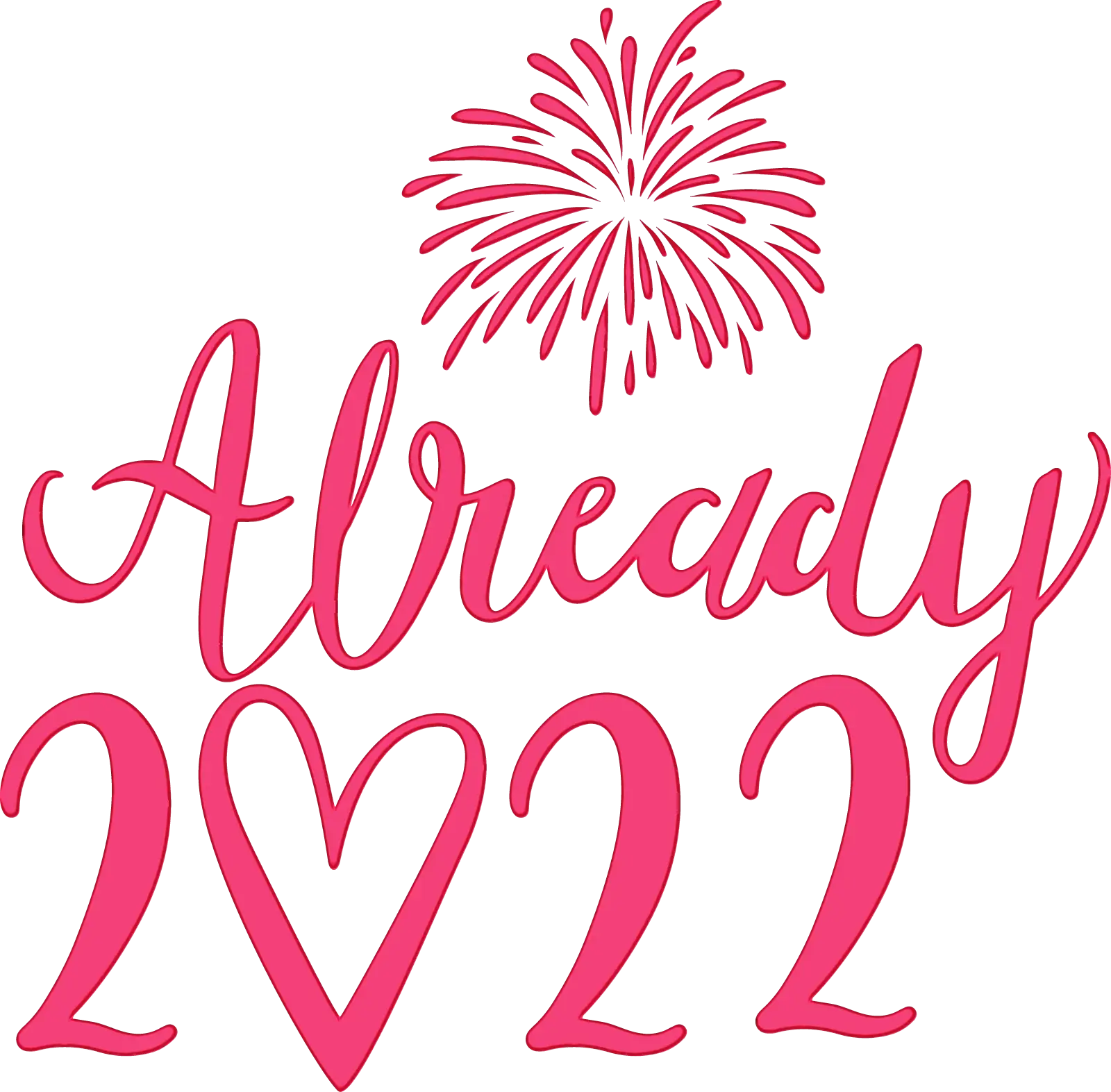 2022 New Year Celebration Text with Fireworks