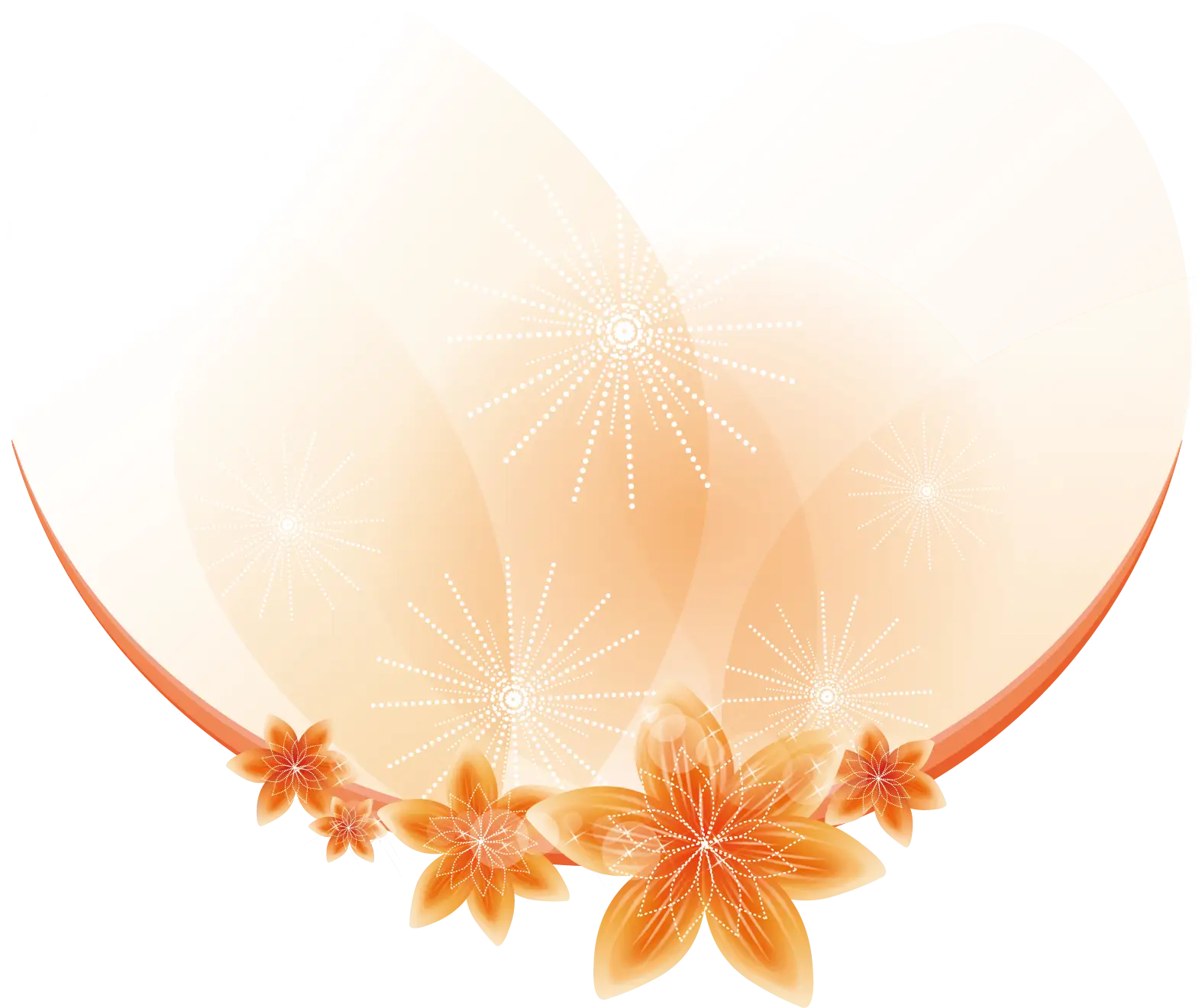 Orange Floral Background