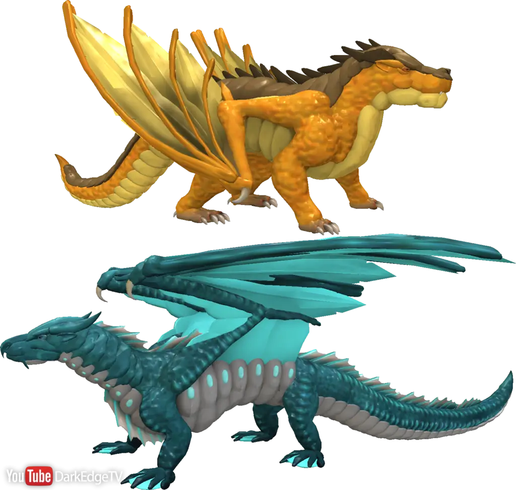 Mythical Dragons with Wings and Scales
