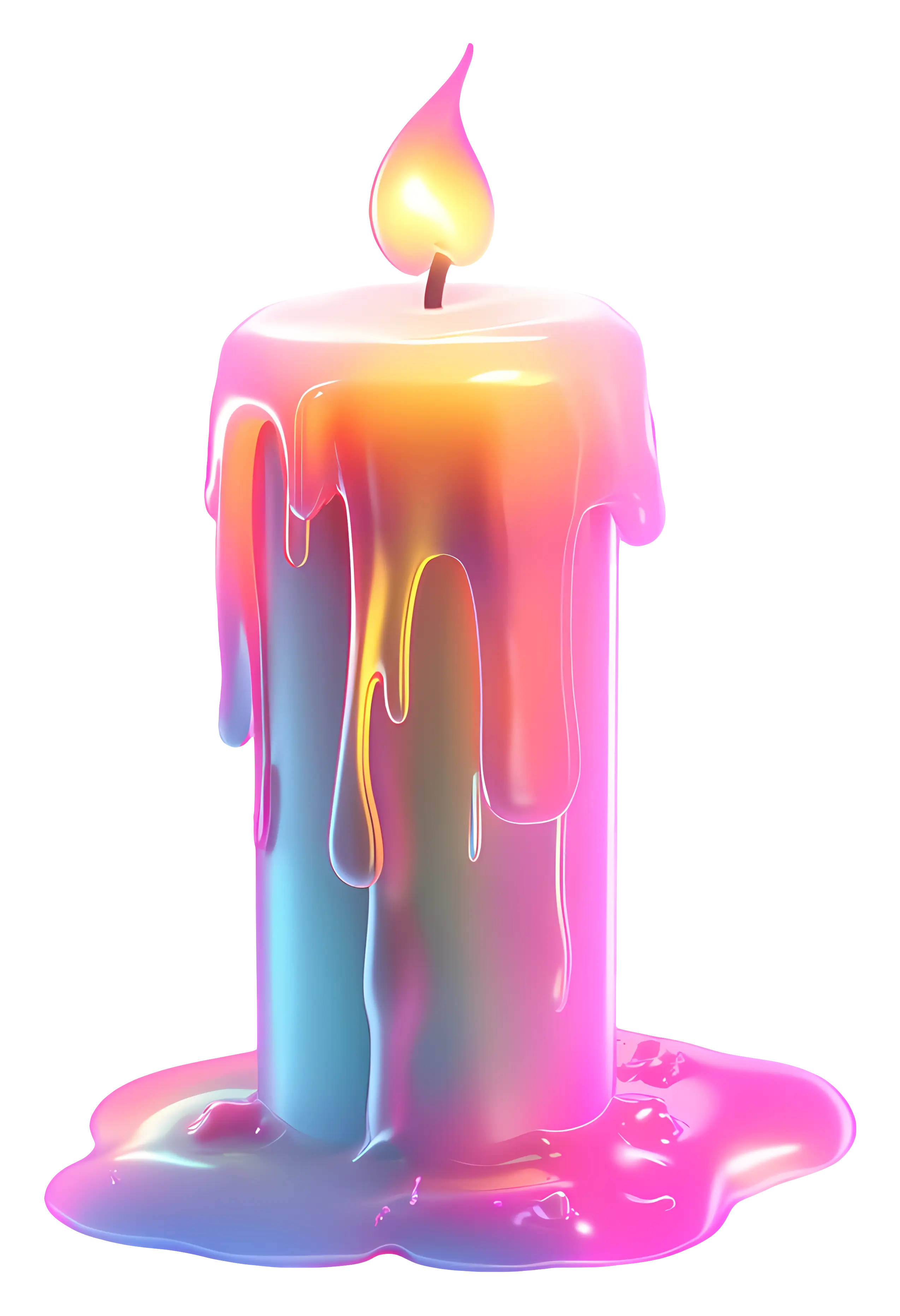 Colorful Melting Candle