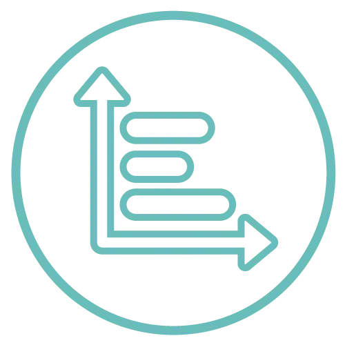 Data Chart with Arrows Illustration