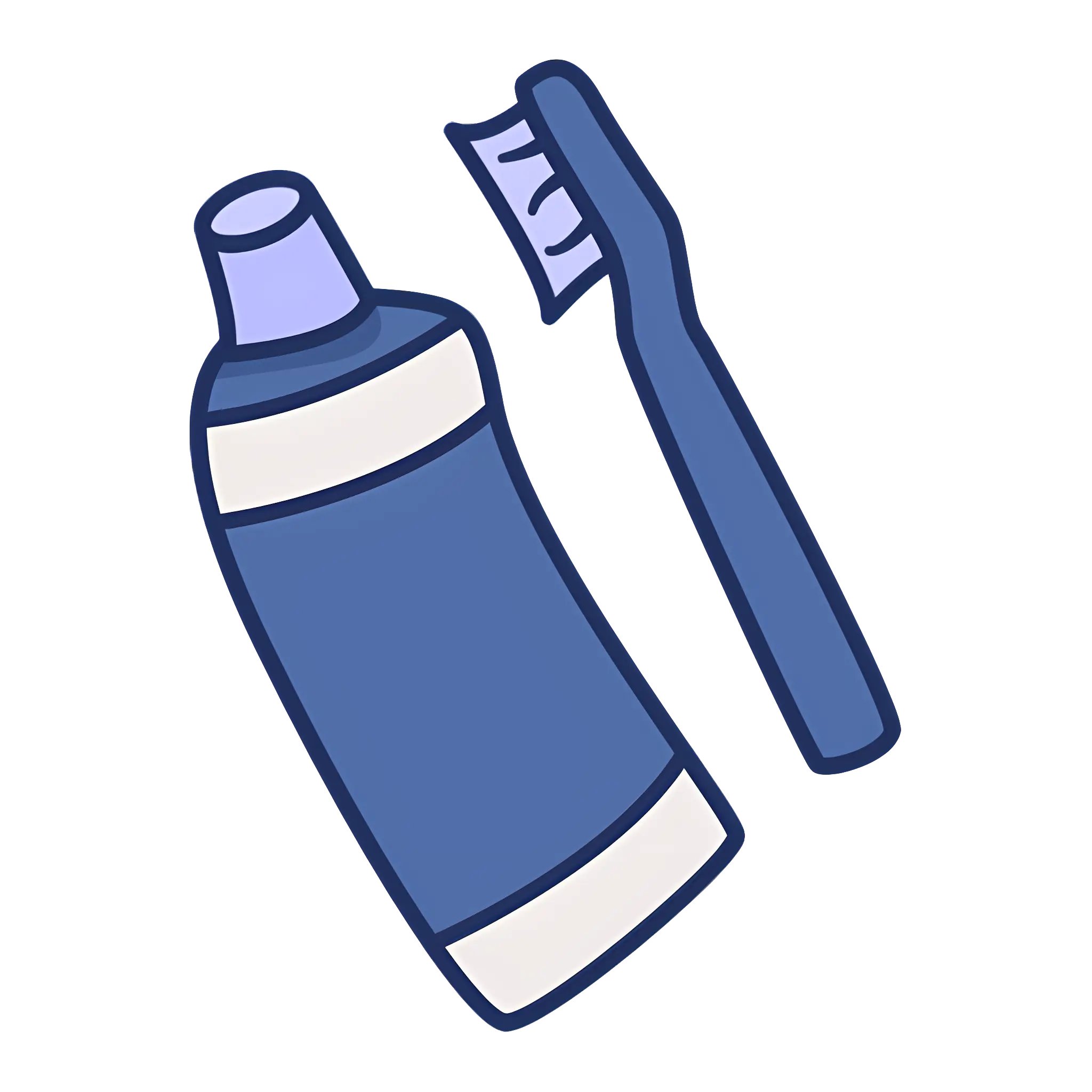 Toothbrush and Toothpaste Illustration