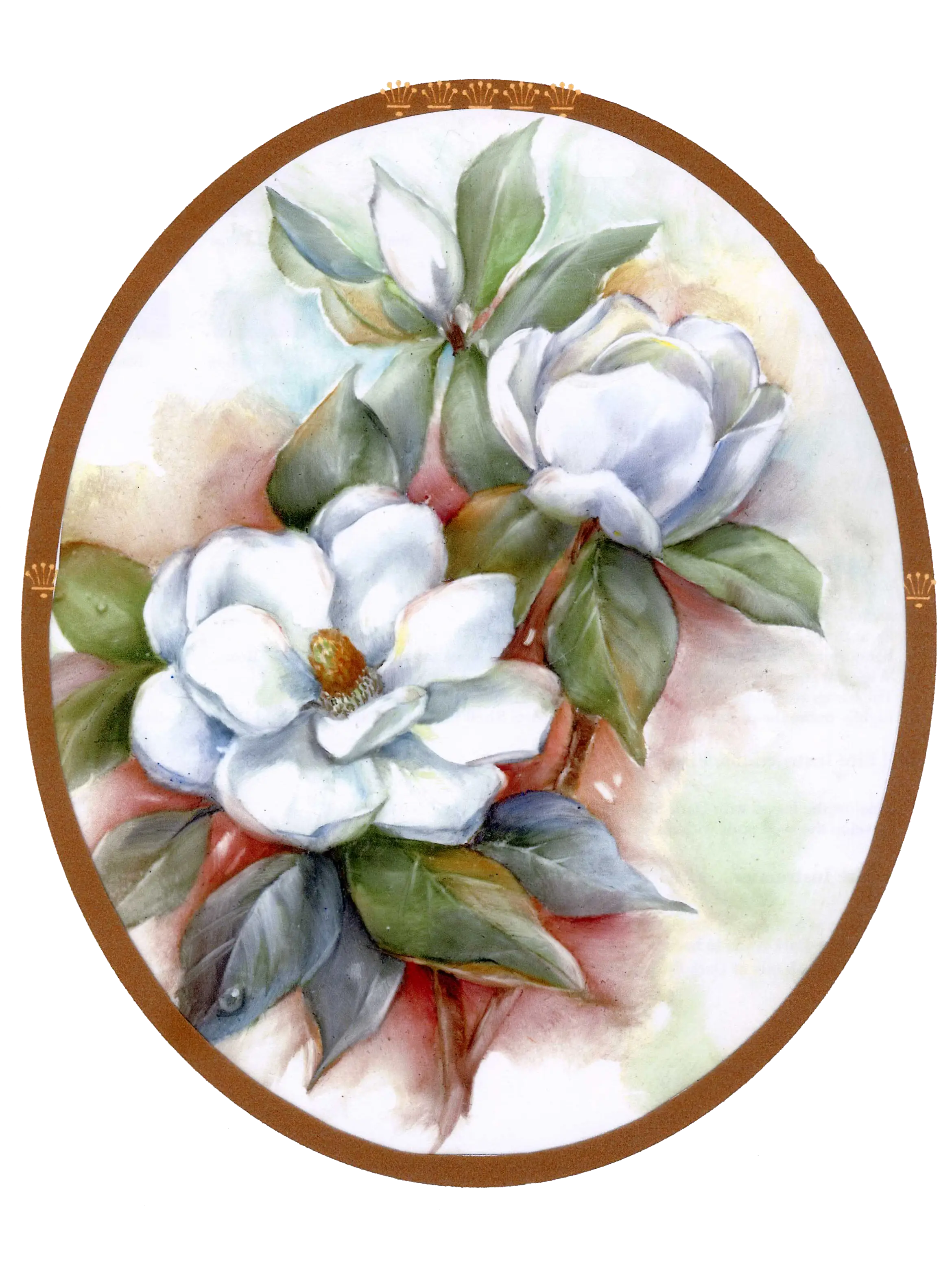 Watercolor Painting of Magnolia Flowers
