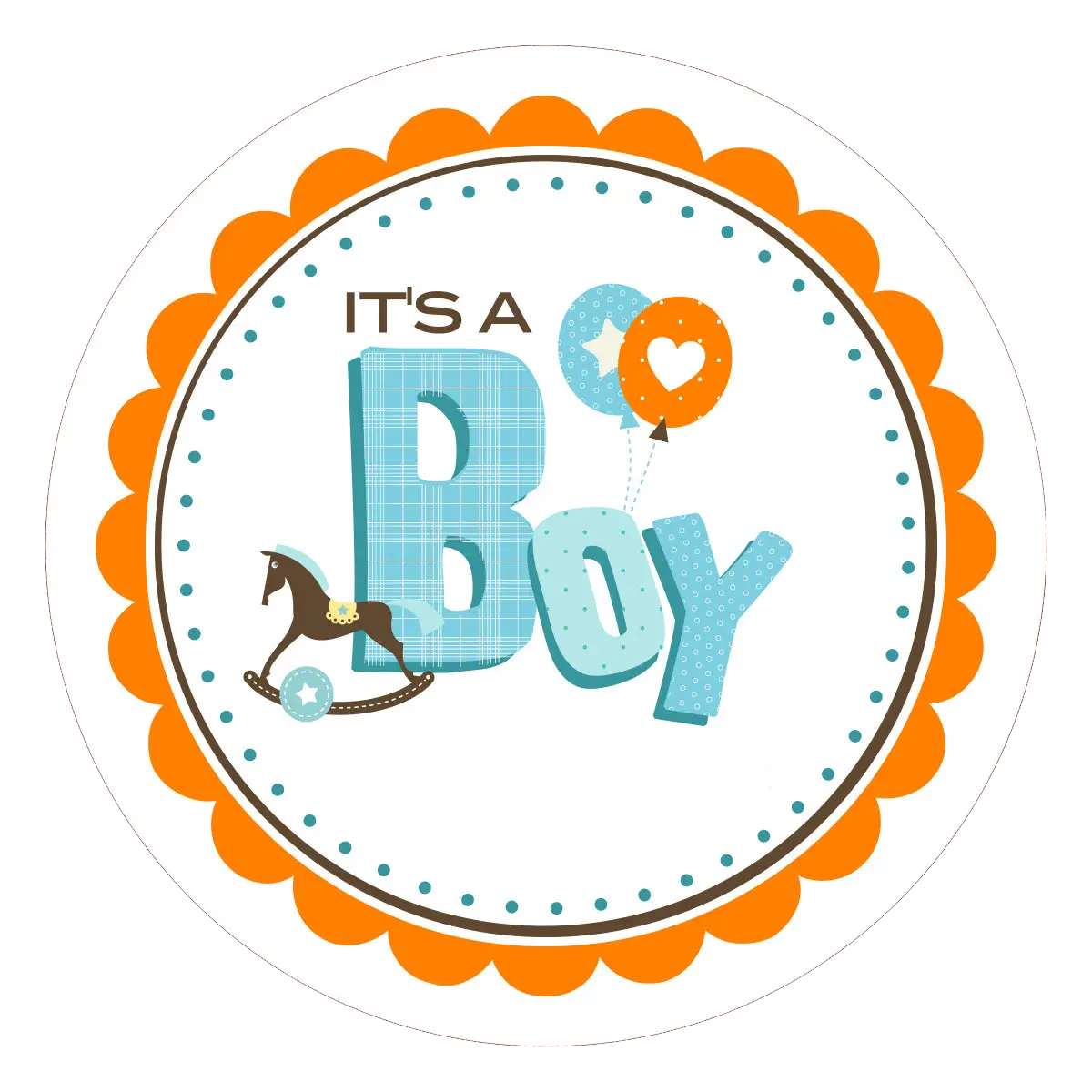 It&#039;s a Boy Announcement Badge