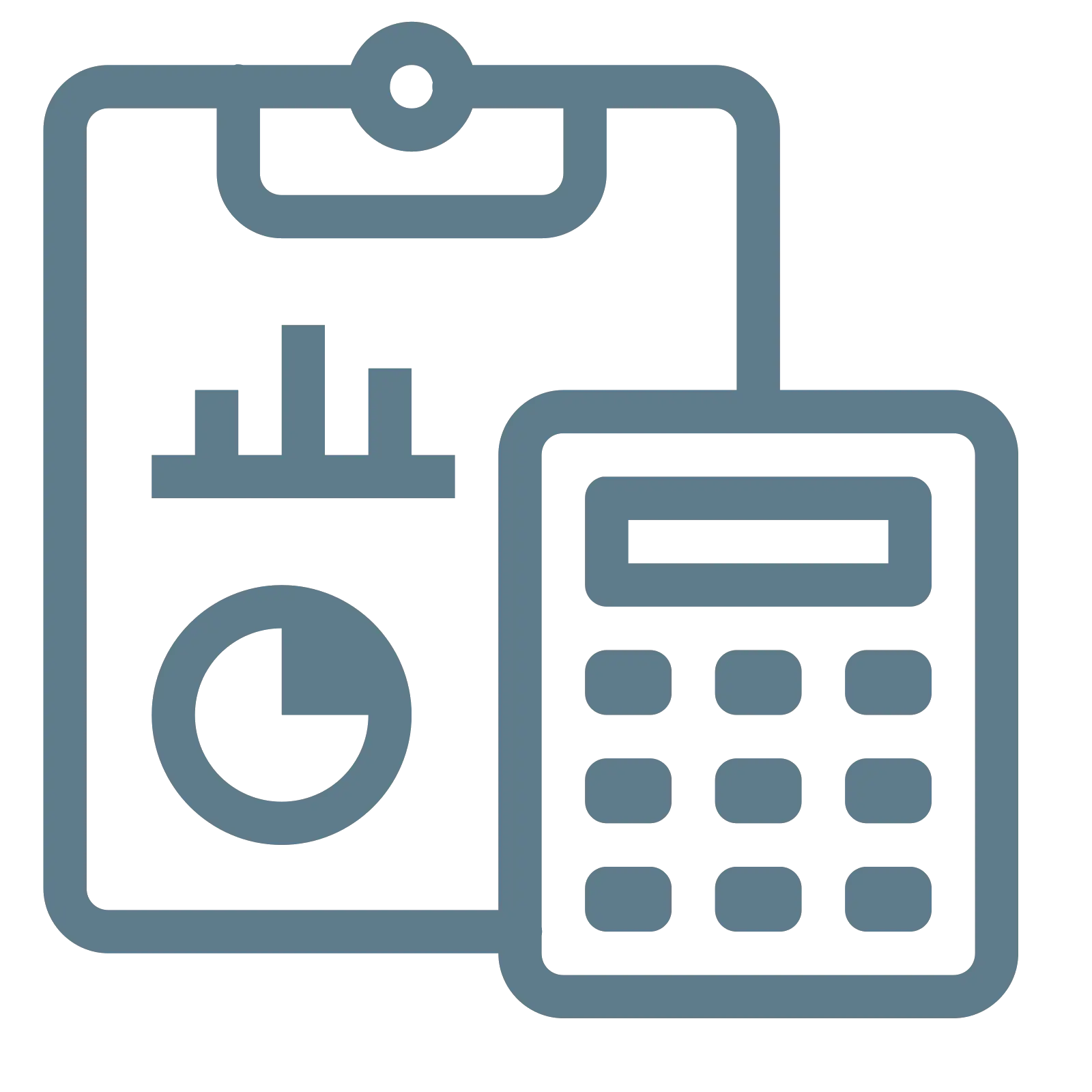 Clipboard and Calculator Business Icon