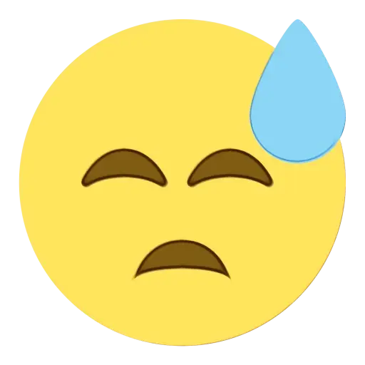 Sweating Emoji Expressing Emotion