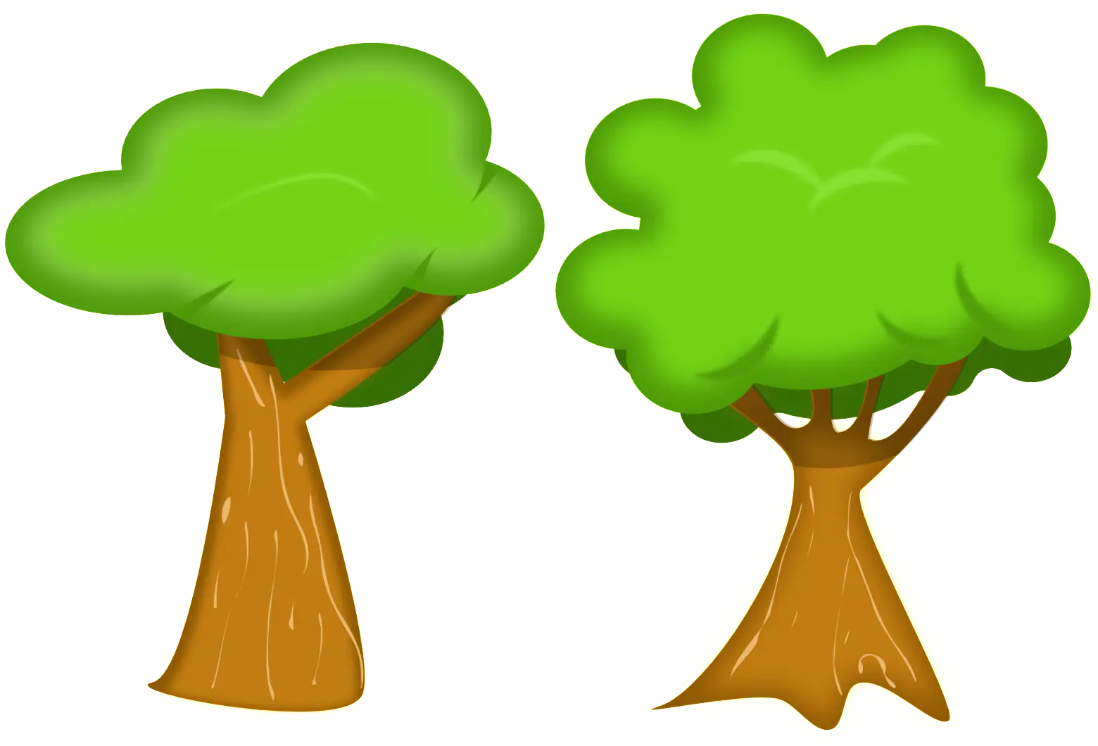 Green Cartoon Tree Illustrations