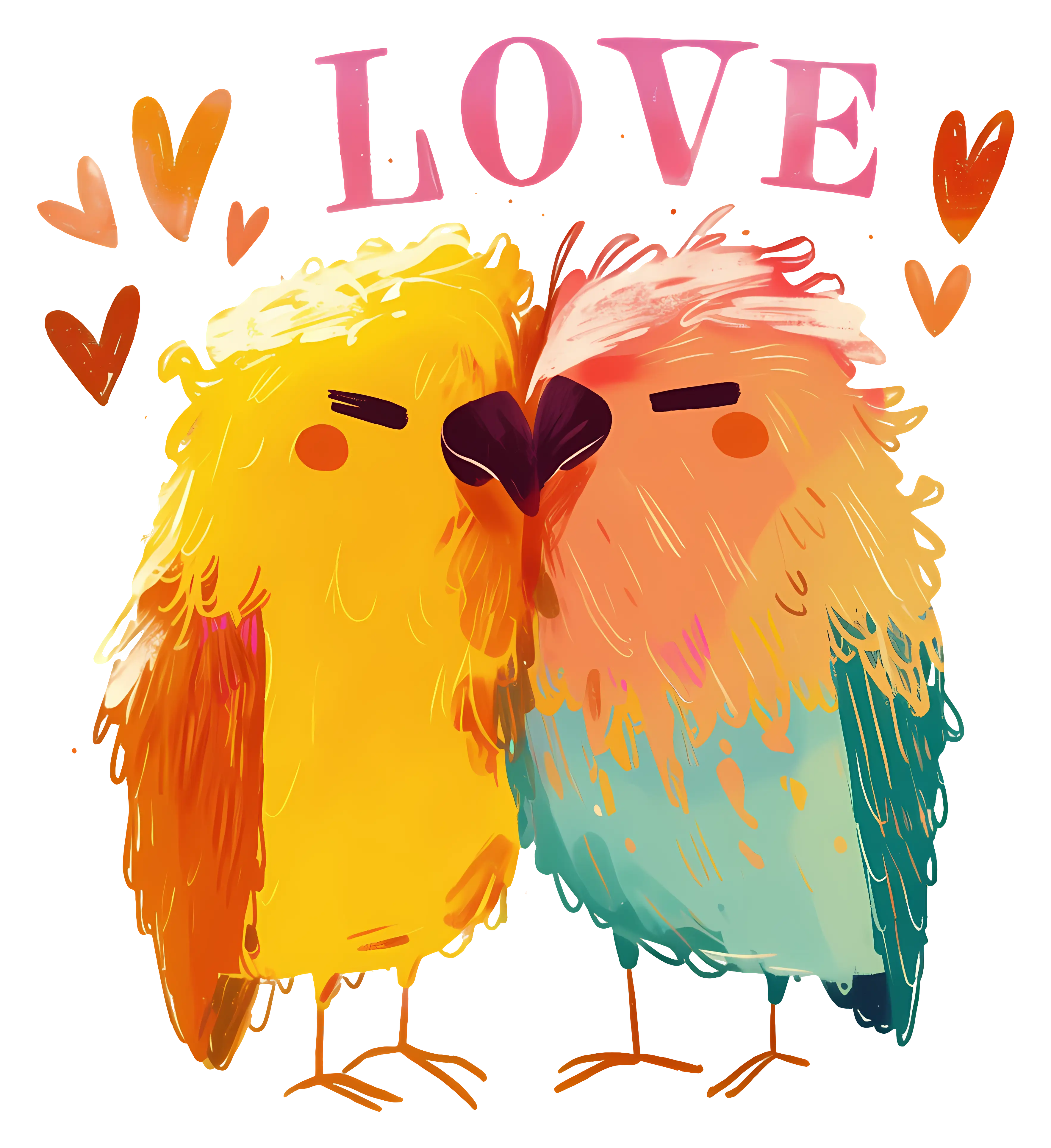 Colorful Love Birds