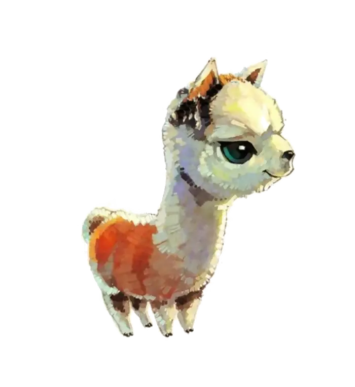 Cute Cartoon Llama